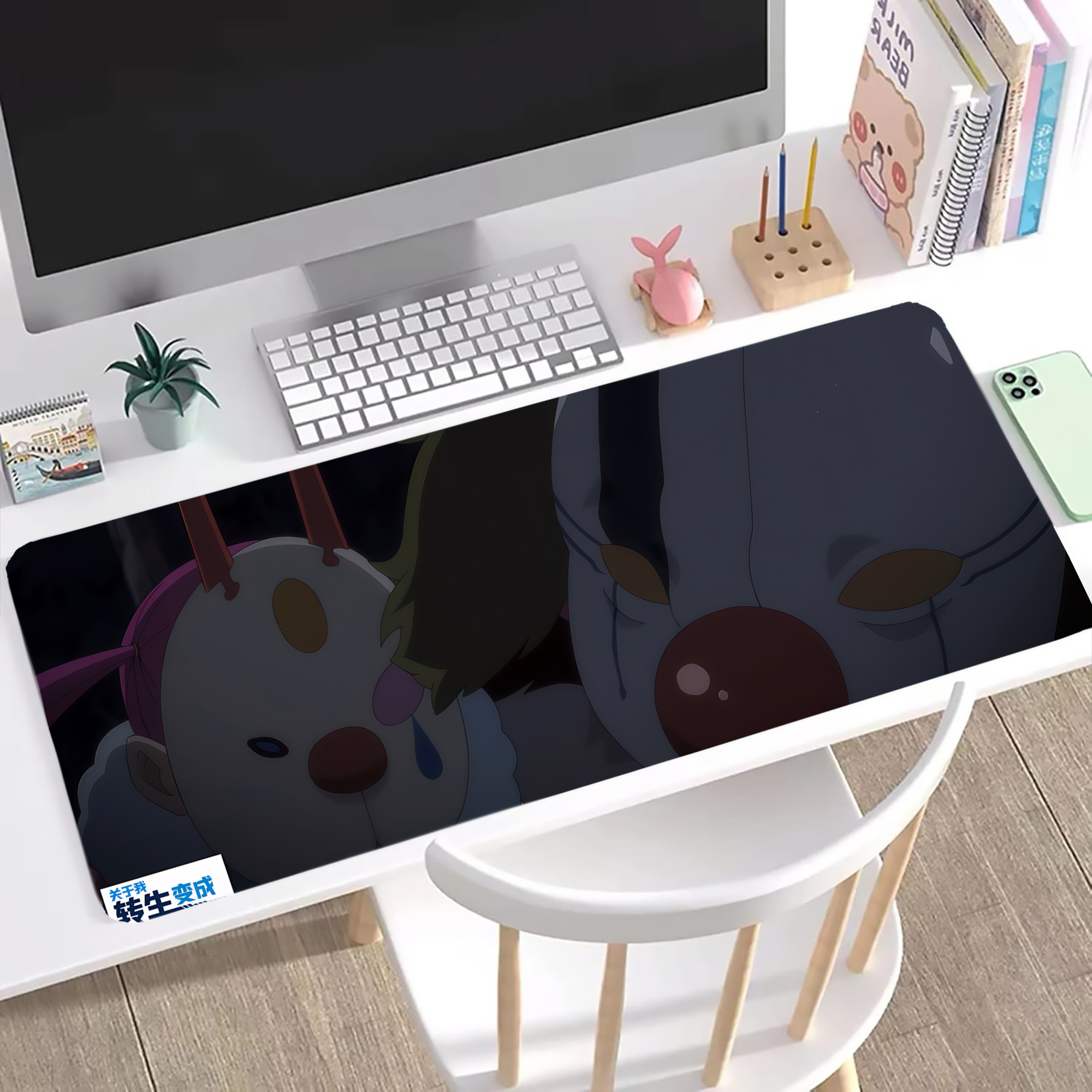（画像用） 転スラ Regarding Reincarnated to Slime ステッチ加工 大判デスクマット／滑り止めマウスパッド