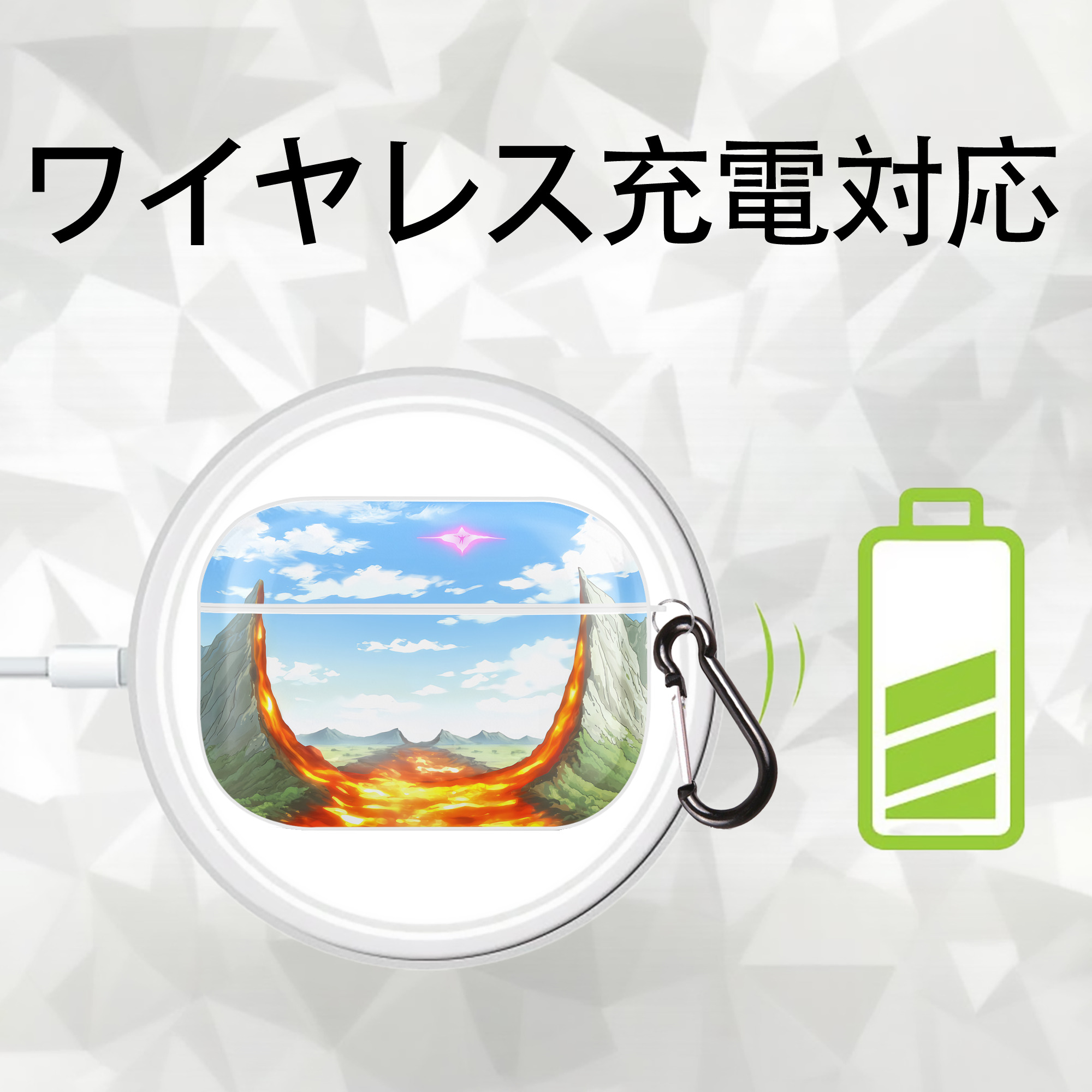 転スラ Regarding Reincarnated to Slime 【AirPods Pro用】ハードシェル保護ケース 耐衝撃・防指紋・カラビナ付き商品仕様