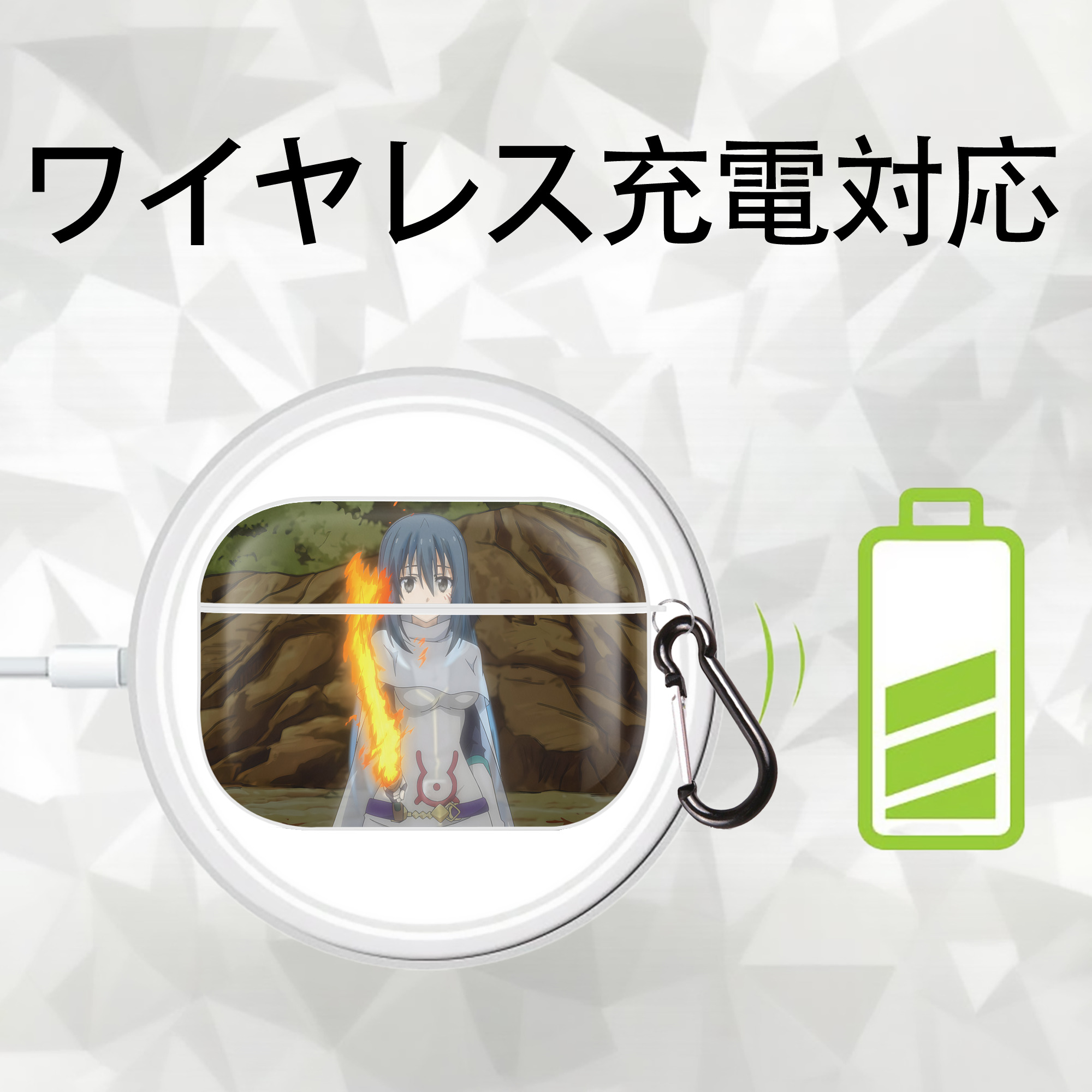 転スラ Regarding Reincarnated to Slime 【AirPods Pro用】ハードシェル保護ケース 耐衝撃・防指紋・カラビナ付き商品仕様
