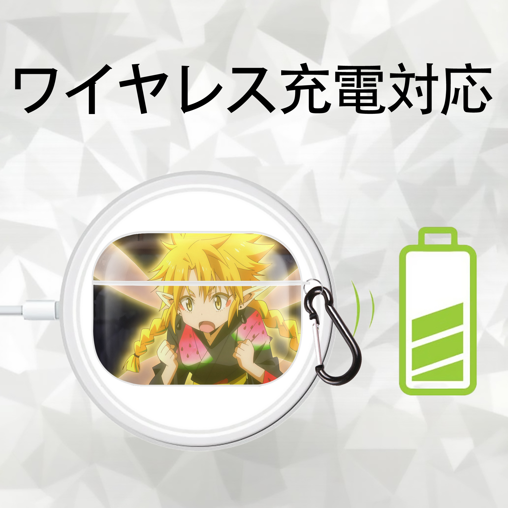 転スラ Regarding Reincarnated to Slime 【AirPods Pro用】ハードシェル保護ケース 耐衝撃・防指紋・カラビナ付き商品仕様