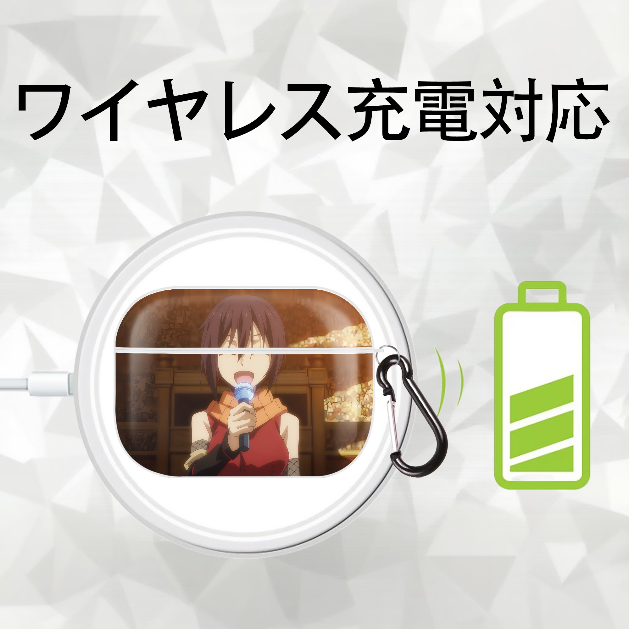 転スラ Regarding Reincarnated to Slime 【AirPods Pro用】ハードシェル保護ケース 耐衝撃・防指紋・カラビナ付き商品仕様