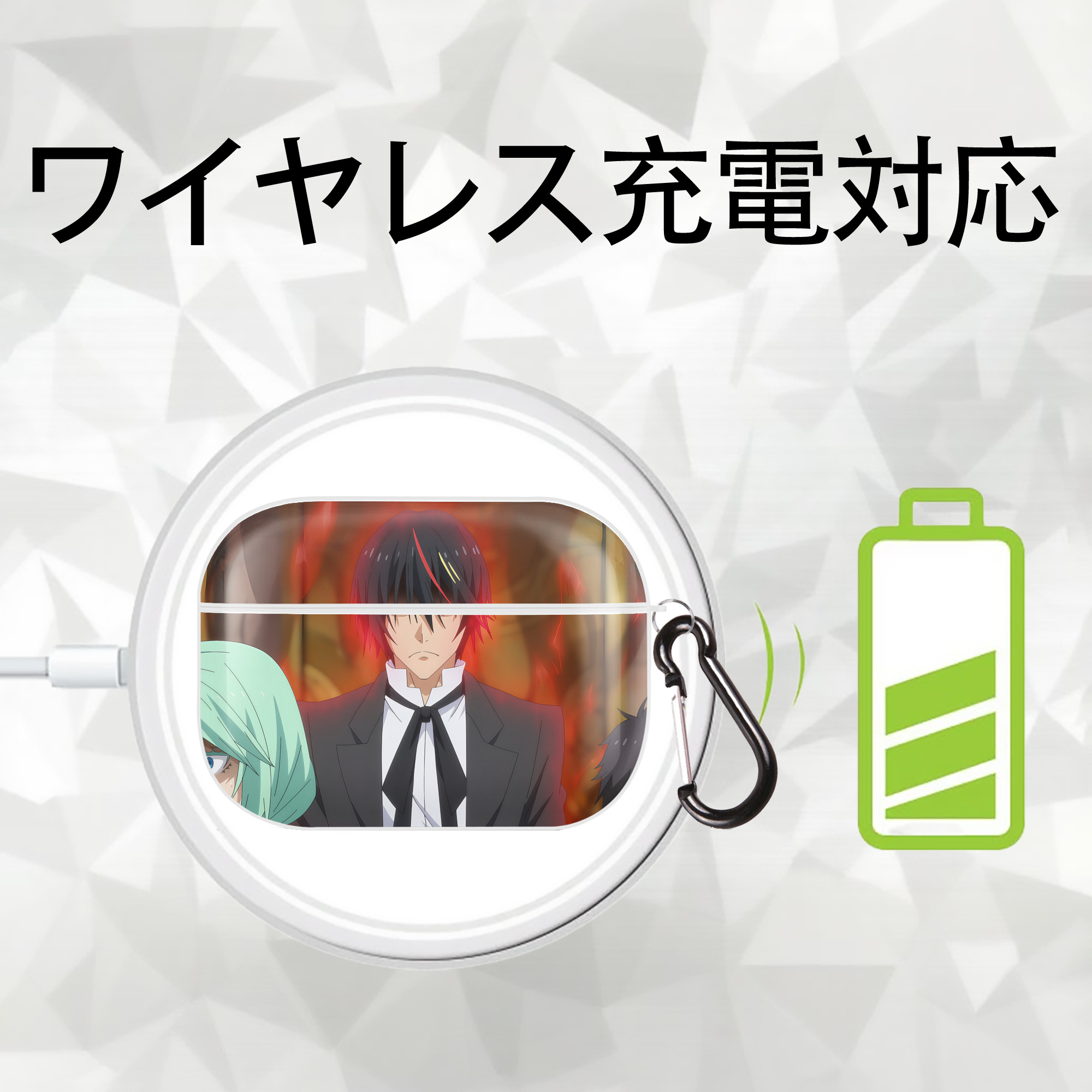 転スラ Regarding Reincarnated to Slime 【AirPods Pro用】ハードシェル保護ケース 耐衝撃・防指紋・カラビナ付き商品仕様