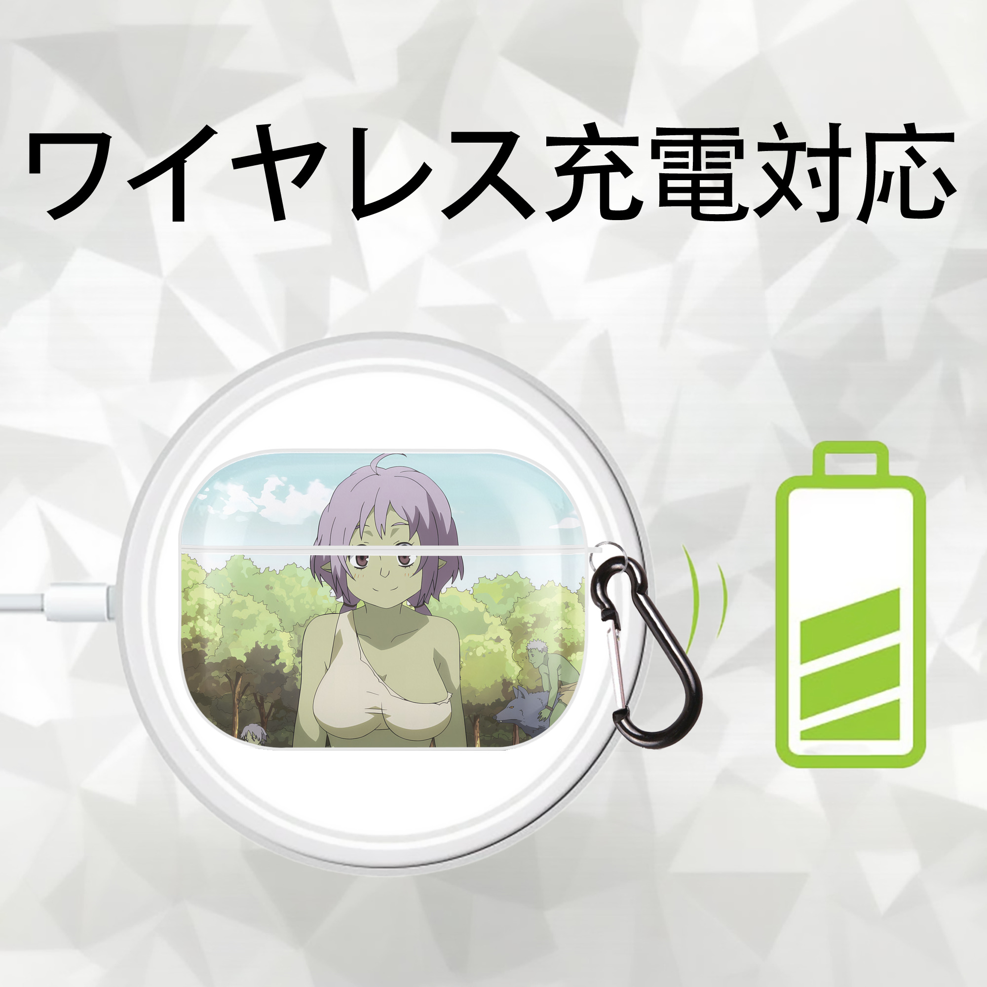 転スラ Regarding Reincarnated to Slime 【AirPods Pro用】ハードシェル保護ケース 耐衝撃・防指紋・カラビナ付き商品仕様