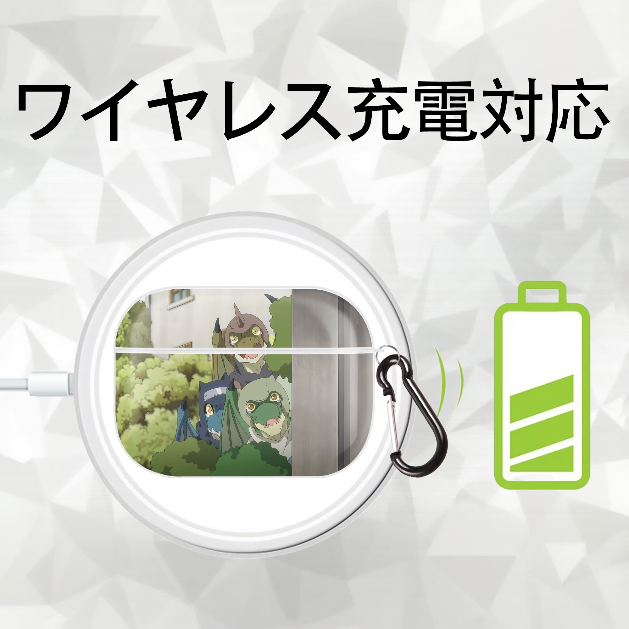 転スラ Regarding Reincarnated to Slime 【AirPods Pro用】ハードシェル保護ケース 耐衝撃・防指紋・カラビナ付き商品仕様