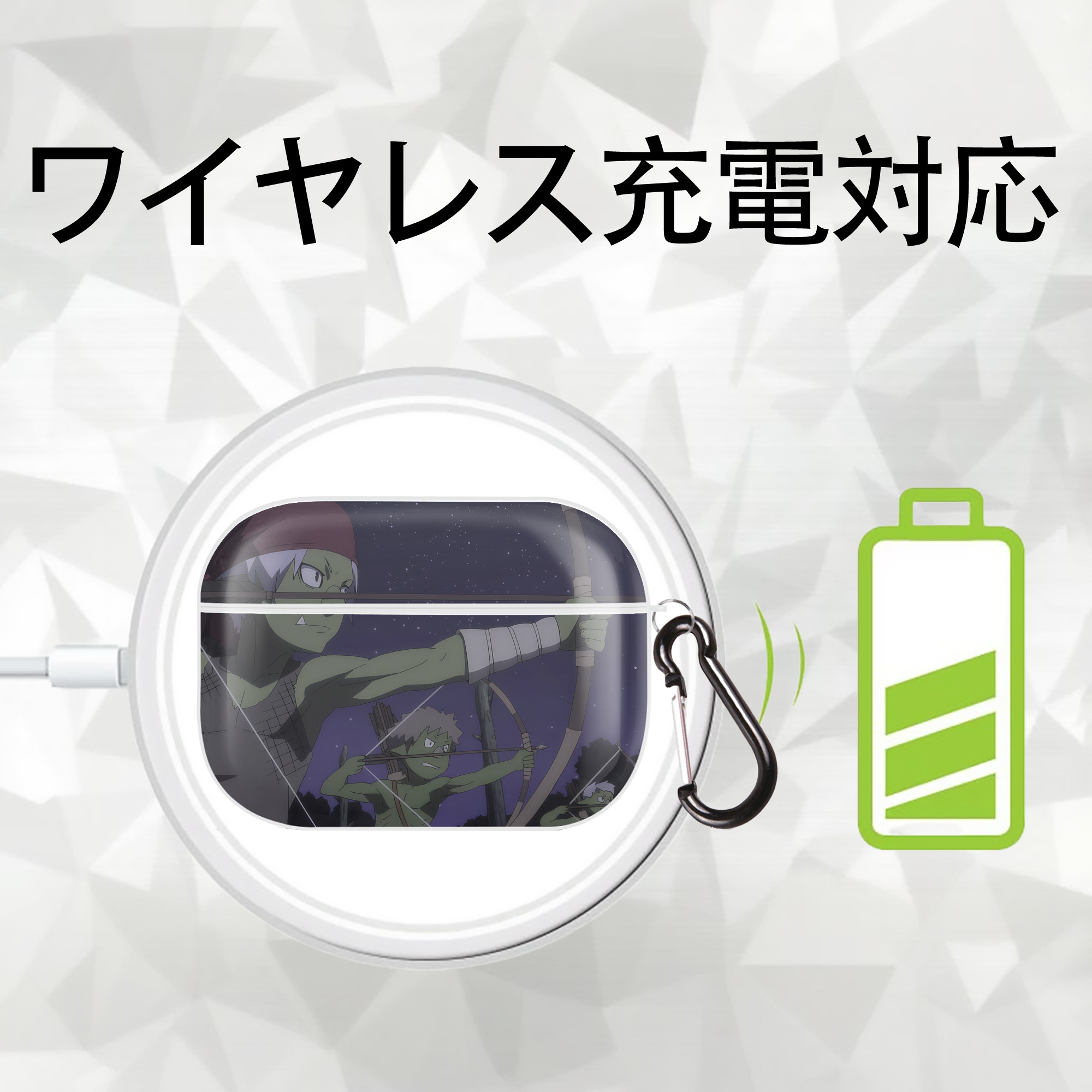 転スラ Regarding Reincarnated to Slime 【AirPods Pro用】ハードシェル保護ケース 耐衝撃・防指紋・カラビナ付き商品仕様