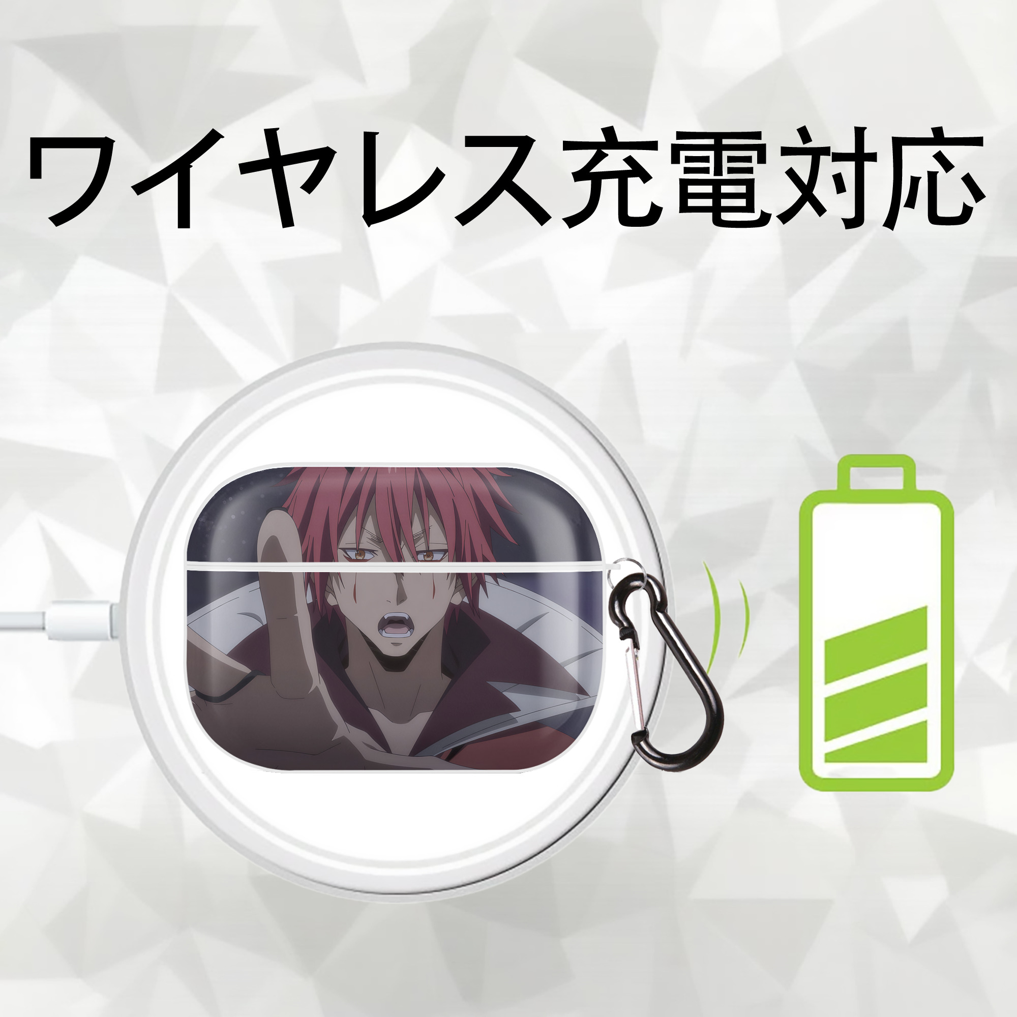 転スラ Regarding Reincarnated to Slime 【AirPods Pro用】ハードシェル保護ケース 耐衝撃・防指紋・カラビナ付き商品仕様