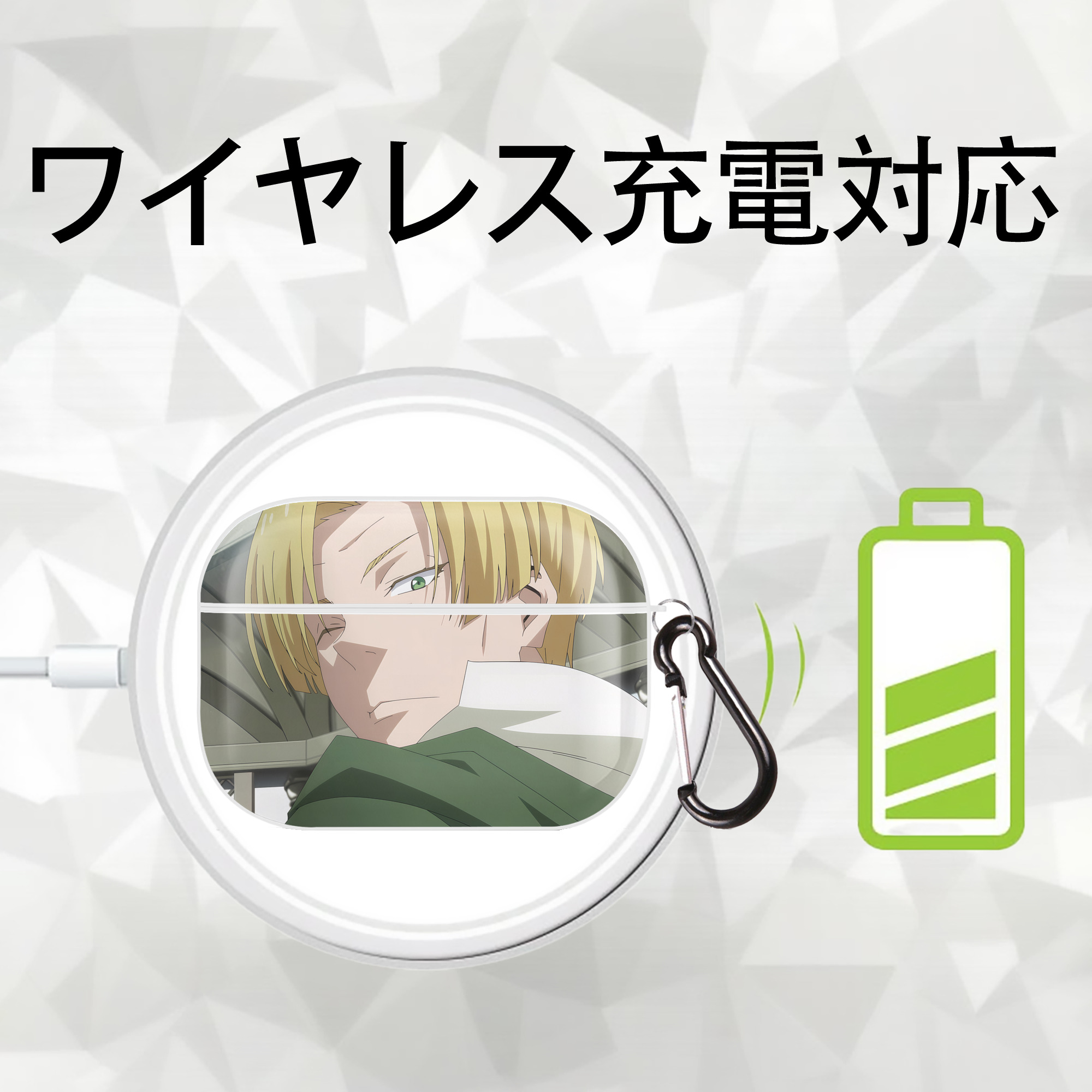 転スラ Regarding Reincarnated to Slime 【AirPods Pro用】ハードシェル保護ケース 耐衝撃・防指紋・カラビナ付き商品仕様