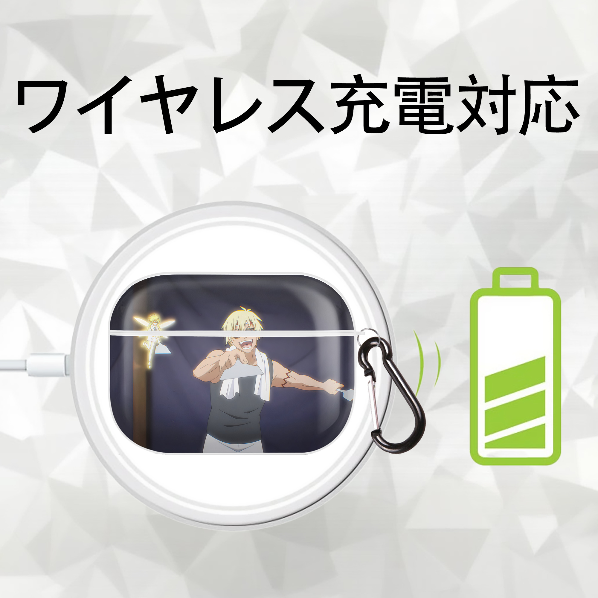 転スラ Regarding Reincarnated to Slime 【AirPods Pro用】ハードシェル保護ケース 耐衝撃・防指紋・カラビナ付き商品仕様