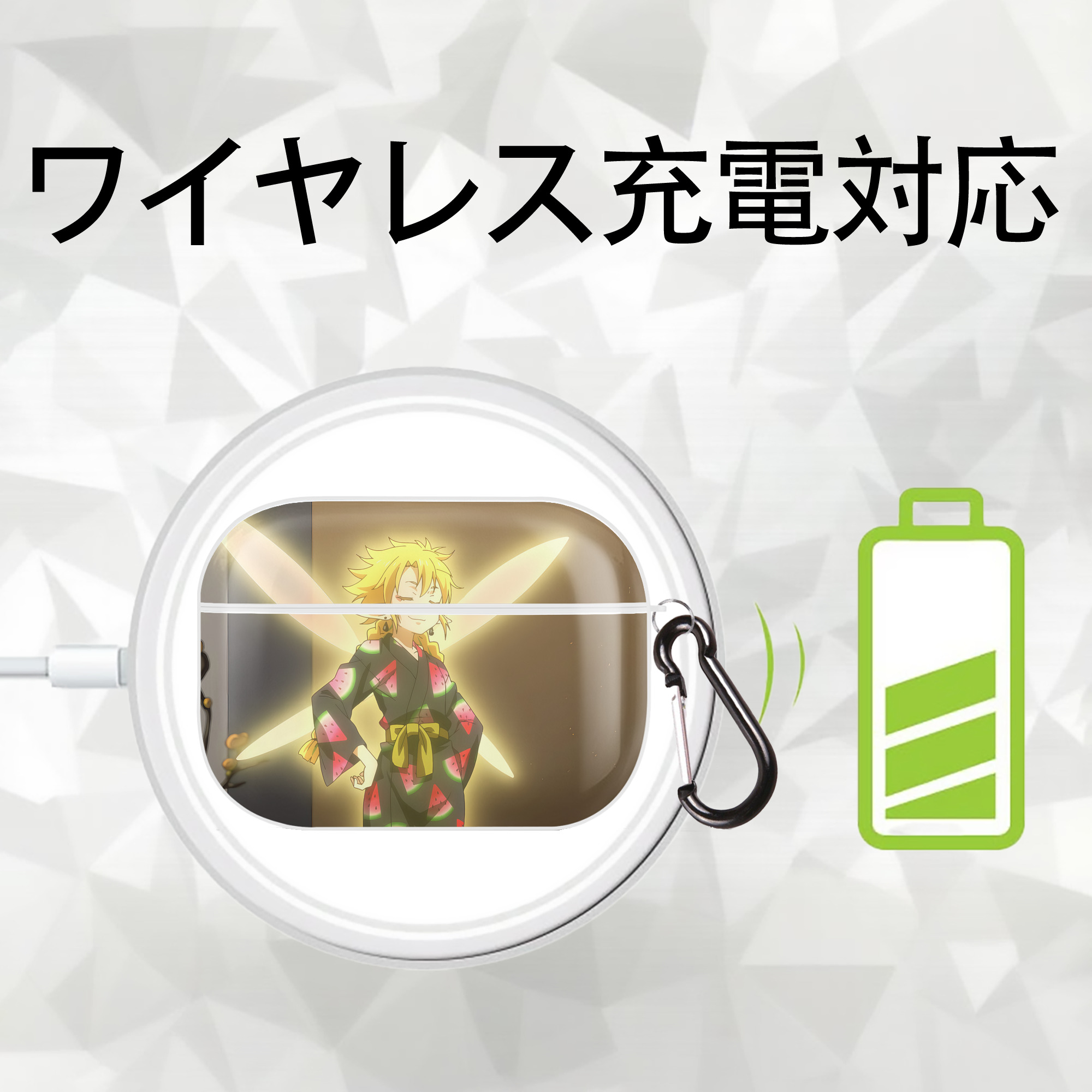 転スラ Regarding Reincarnated to Slime 【AirPods Pro用】ハードシェル保護ケース 耐衝撃・防指紋・カラビナ付き商品仕様