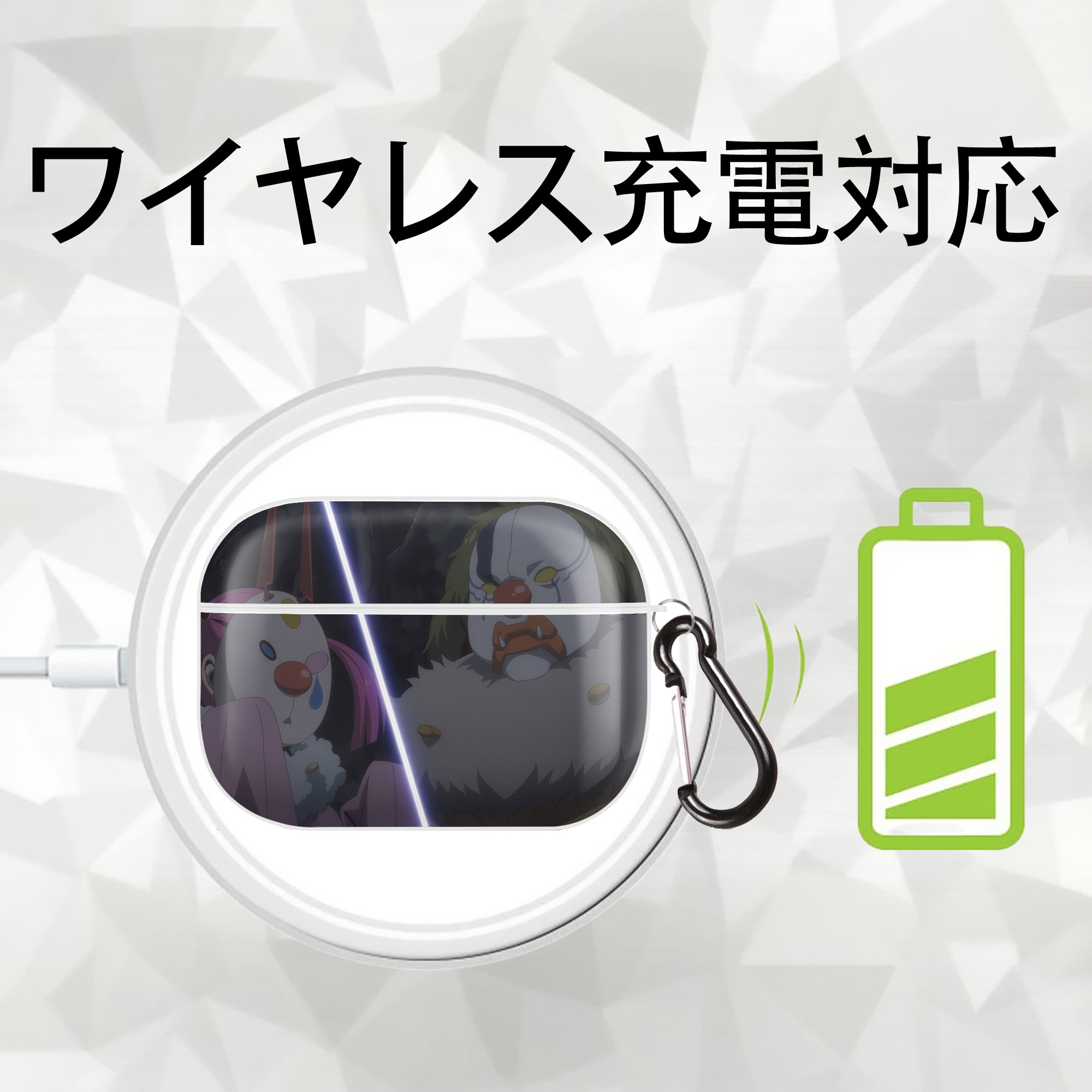 転スラ Regarding Reincarnated to Slime 【AirPods Pro用】ハードシェル保護ケース 耐衝撃・防指紋・カラビナ付き商品仕様