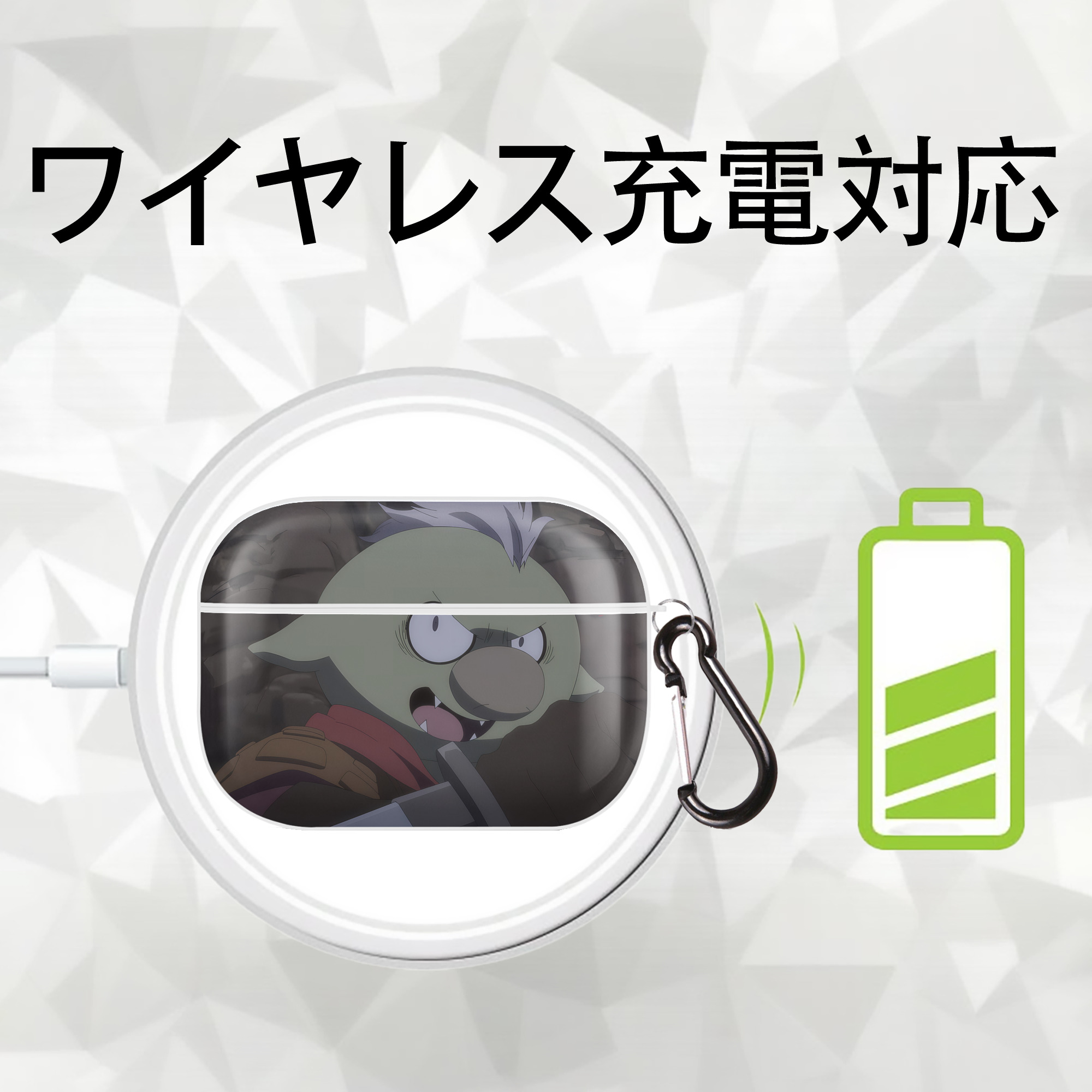 転スラ Regarding Reincarnated to Slime 【AirPods Pro用】ハードシェル保護ケース 耐衝撃・防指紋・カラビナ付き商品仕様
