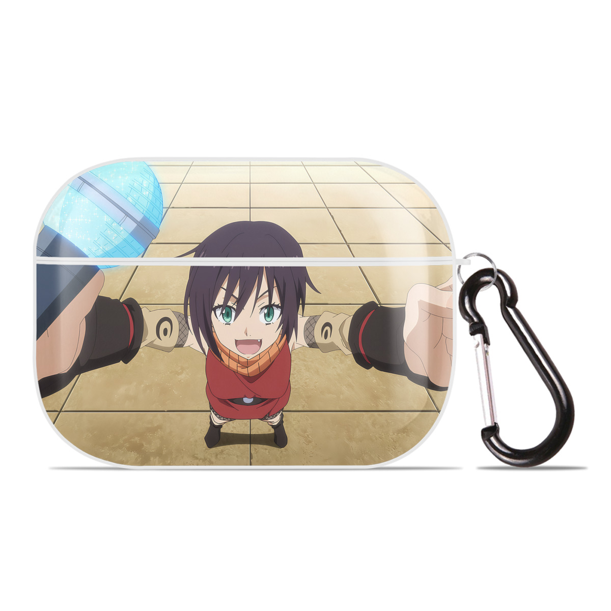 （画像用） 転スラ Regarding Reincarnated to Slime 【AirPods Pro用】ハードシェル保護ケース 耐衝撃・防指紋・カラビナ付き商品仕様