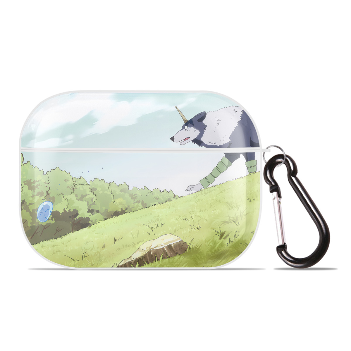 （画像用） 転スラ Regarding Reincarnated to Slime 【AirPods Pro用】ハードシェル保護ケース 耐衝撃・防指紋・カラビナ付き商品仕様