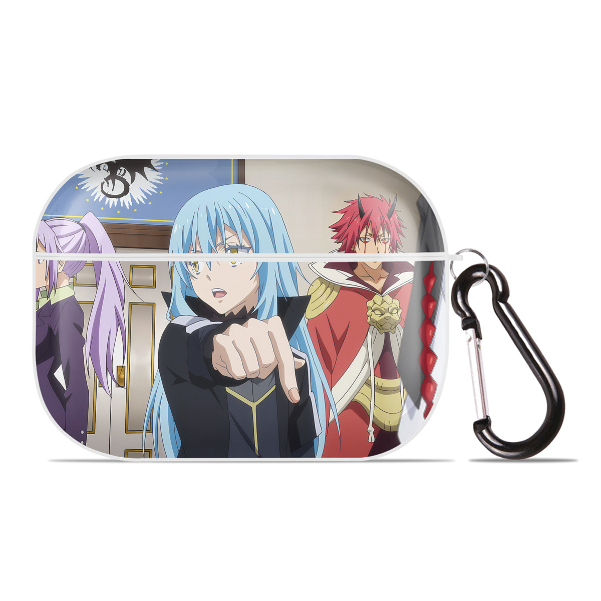 （画像用） 転スラ Regarding Reincarnated to Slime 【AirPods Pro用】ハードシェル保護ケース 耐衝撃・防指紋・カラビナ付き商品仕様