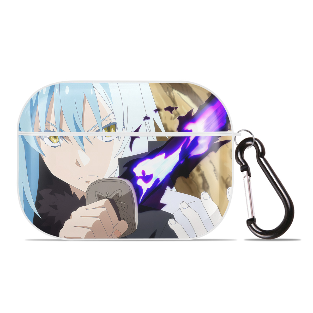 （画像用） 転スラ Regarding Reincarnated to Slime 【AirPods Pro用】ハードシェル保護ケース 耐衝撃・防指紋・カラビナ付き商品仕様