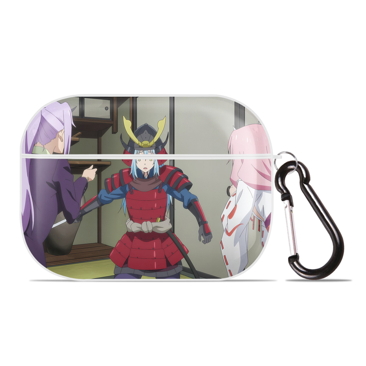 （画像用） 転スラ Regarding Reincarnated to Slime 【AirPods Pro用】ハードシェル保護ケース 耐衝撃・防指紋・カラビナ付き商品仕様