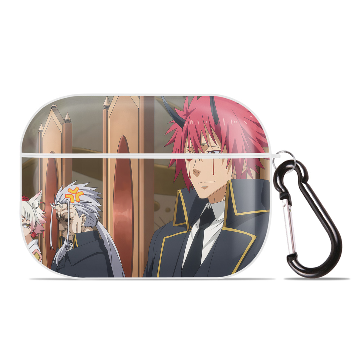 （画像用） 転スラ Regarding Reincarnated to Slime 【AirPods Pro用】ハードシェル保護ケース 耐衝撃・防指紋・カラビナ付き商品仕様