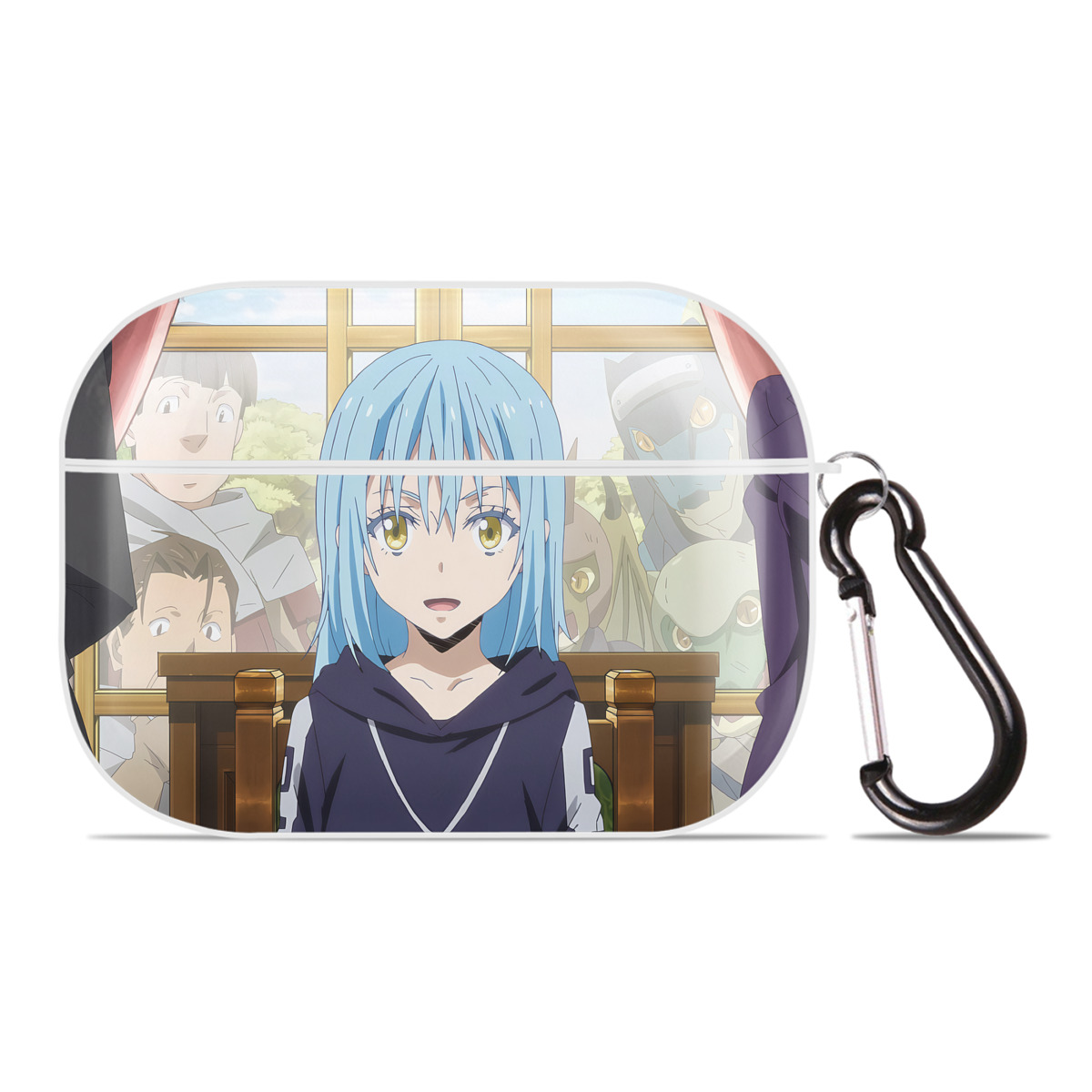 （画像用） 転スラ Regarding Reincarnated to Slime 【AirPods Pro用】ハードシェル保護ケース 耐衝撃・防指紋・カラビナ付き商品仕様