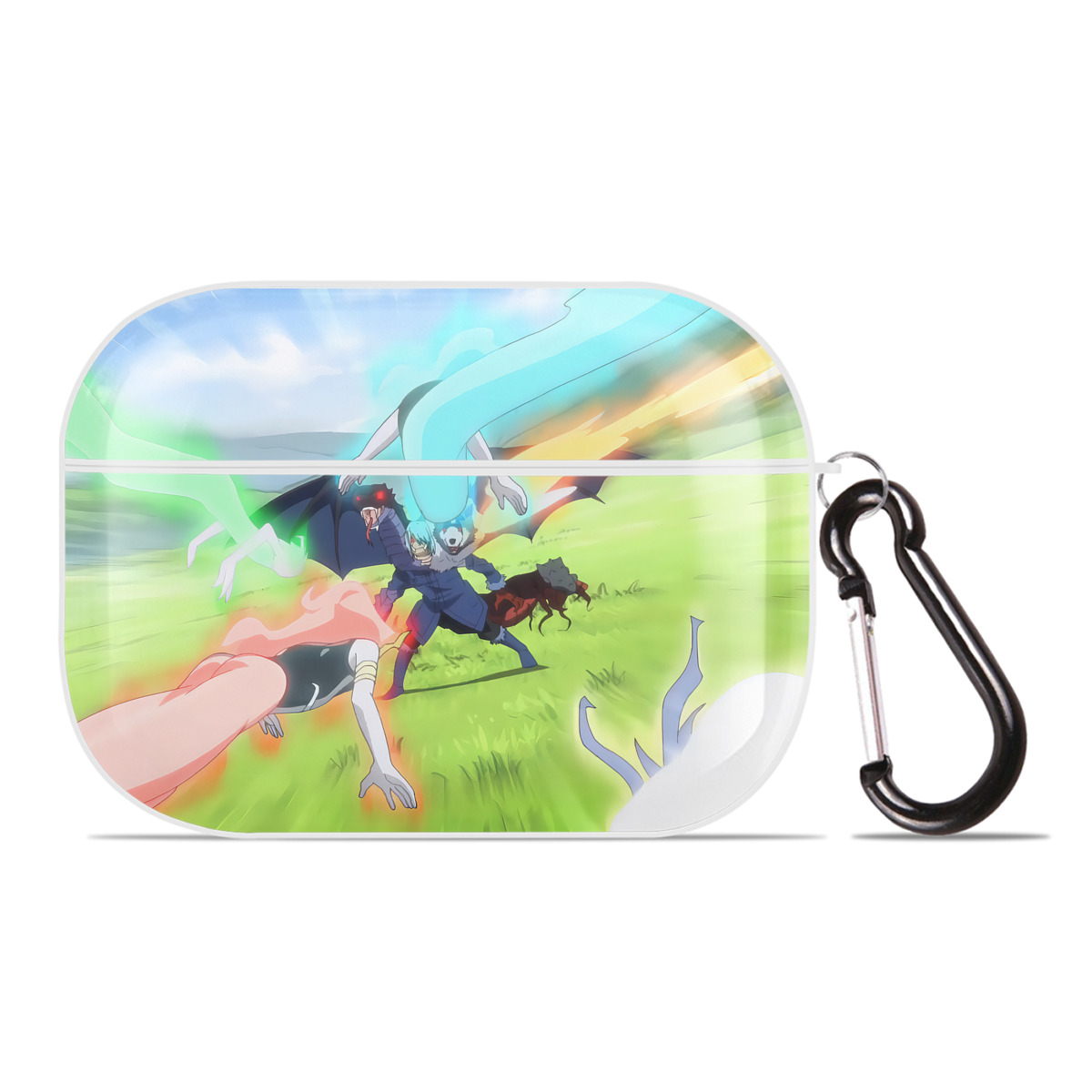 （画像用） 転スラ Regarding Reincarnated to Slime 【AirPods Pro用】ハードシェル保護ケース 耐衝撃・防指紋・カラビナ付き商品仕様