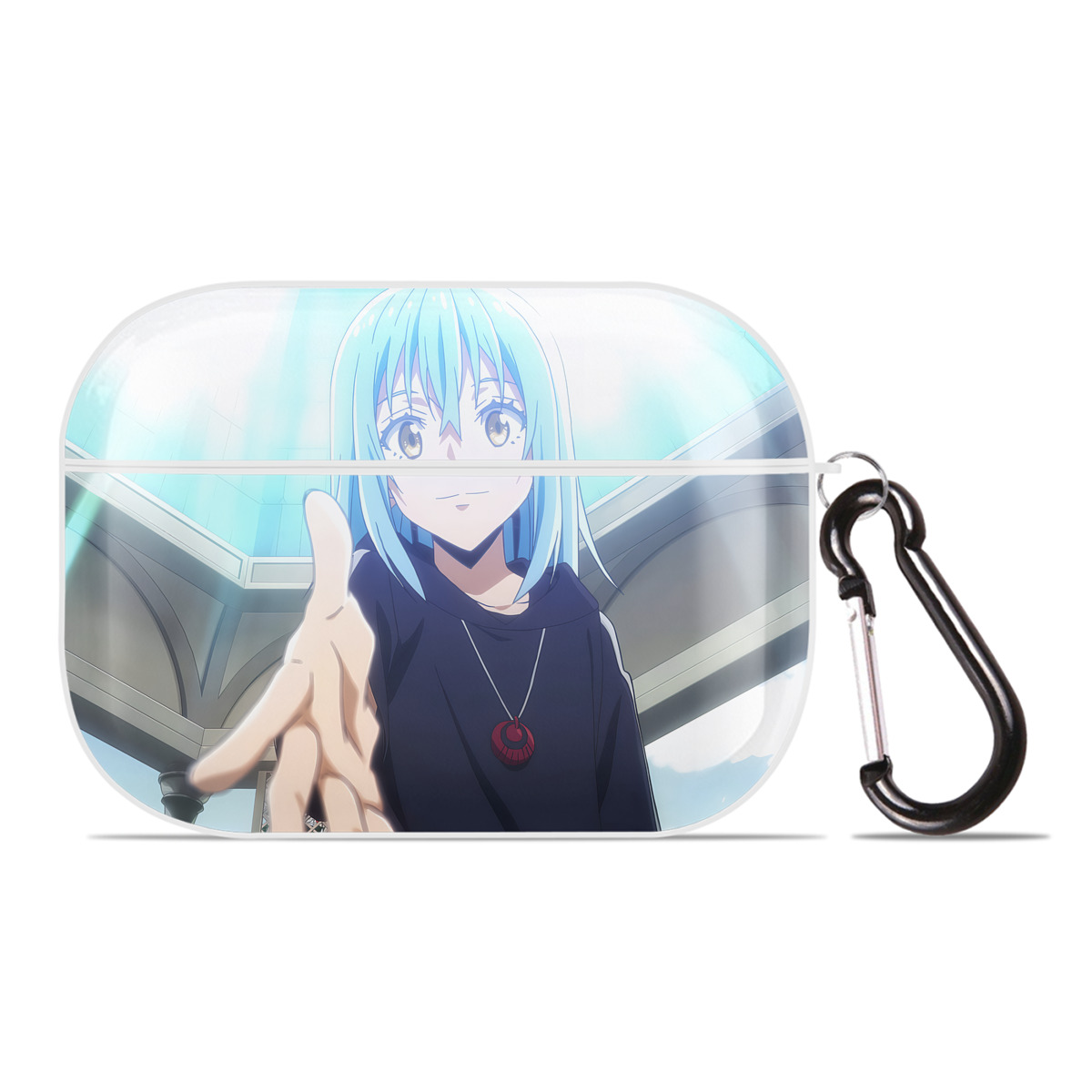 （画像用） 転スラ Regarding Reincarnated to Slime 【AirPods Pro用】ハードシェル保護ケース 耐衝撃・防指紋・カラビナ付き商品仕様