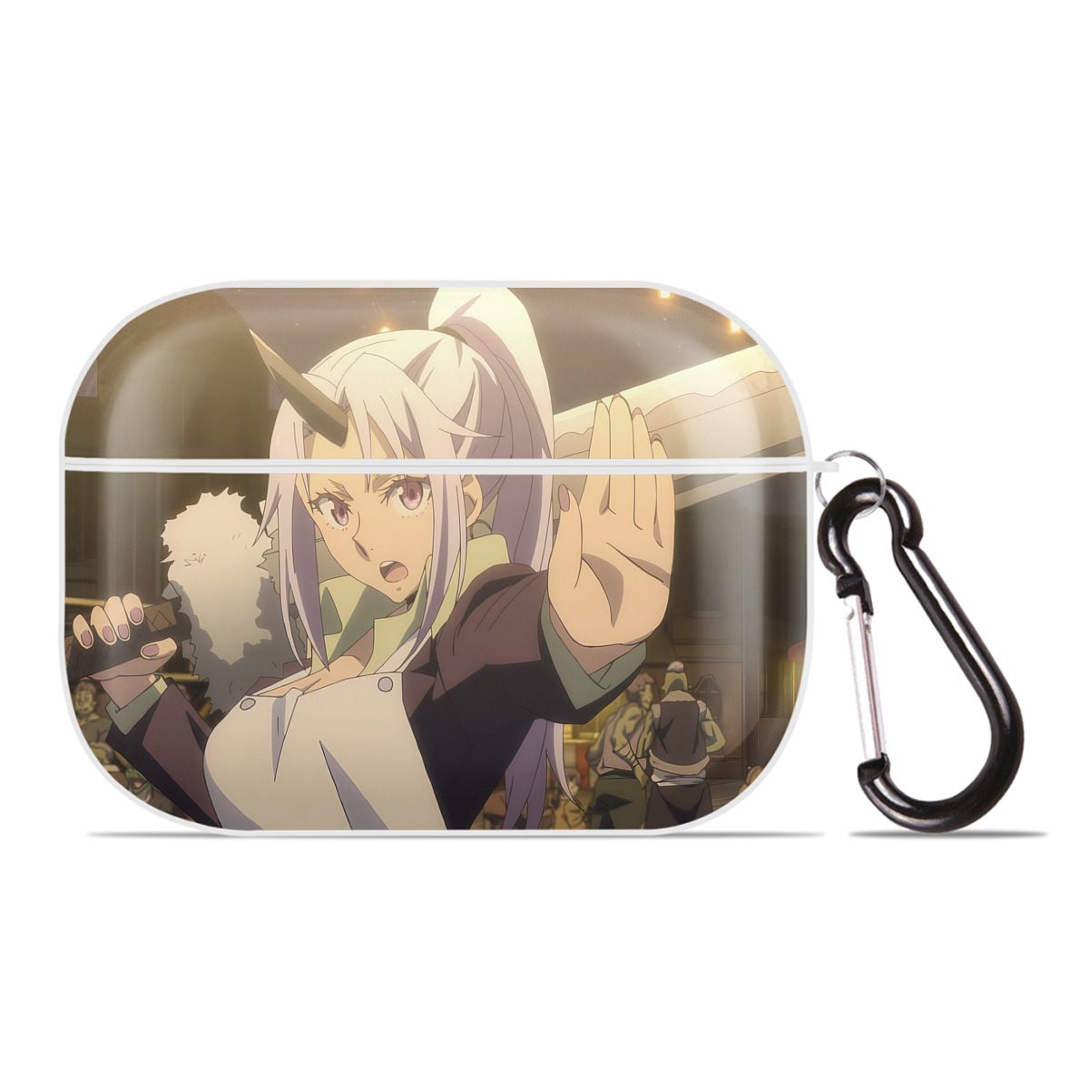 （画像用） 転スラ Regarding Reincarnated to Slime 【AirPods Pro用】ハードシェル保護ケース 耐衝撃・防指紋・カラビナ付き商品仕様