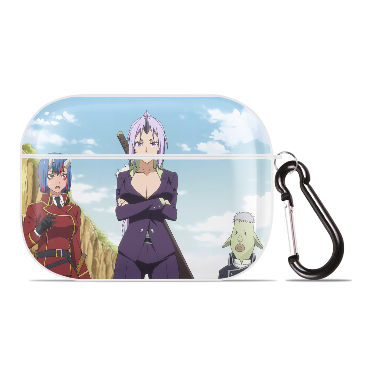 （画像用） 転スラ Regarding Reincarnated to Slime 【AirPods Pro用】ハードシェル保護ケース 耐衝撃・防指紋・カラビナ付き商品仕様
