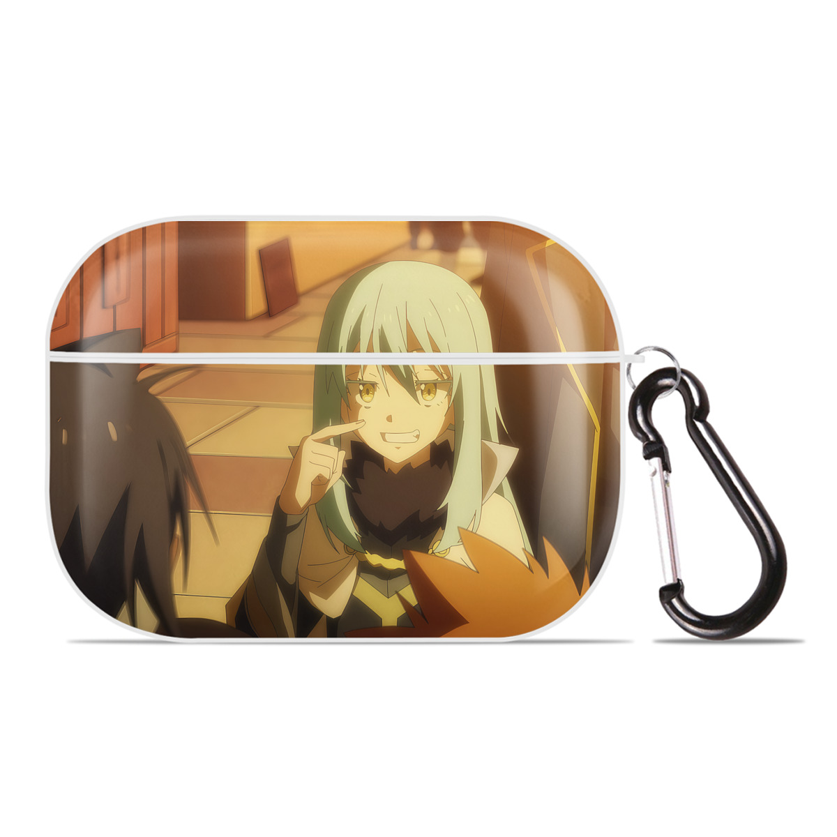 （画像用） 転スラ Regarding Reincarnated to Slime 【AirPods Pro用】ハードシェル保護ケース 耐衝撃・防指紋・カラビナ付き商品仕様