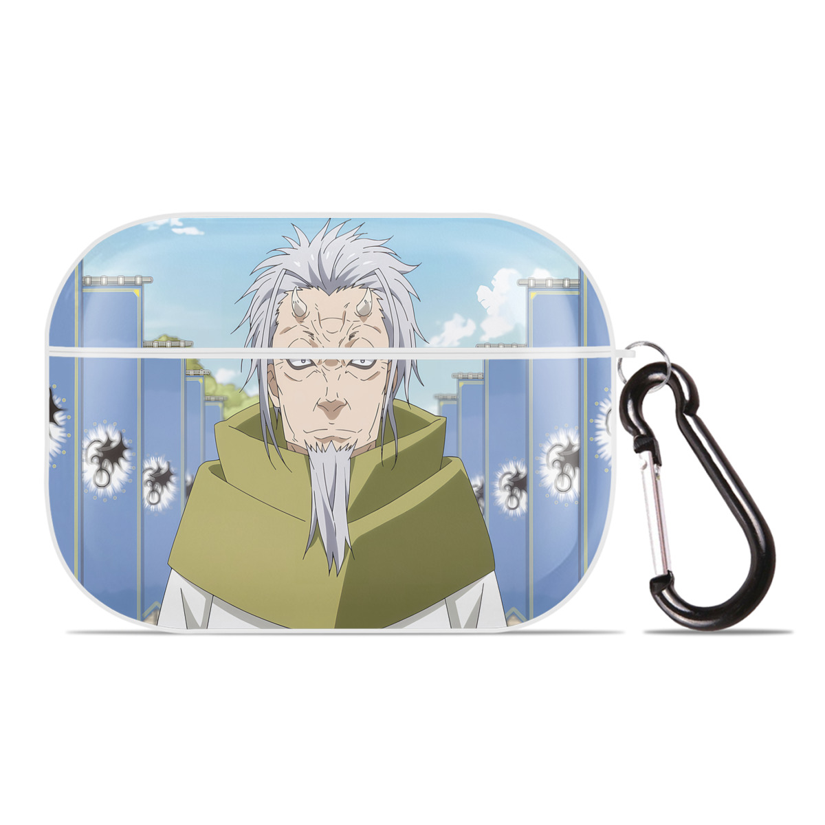 （画像用） 転スラ Regarding Reincarnated to Slime 【AirPods Pro用】ハードシェル保護ケース 耐衝撃・防指紋・カラビナ付き商品仕様