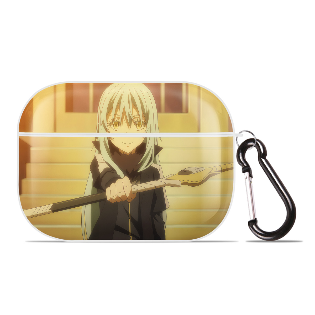 （画像用） 転スラ Regarding Reincarnated to Slime 【AirPods Pro用】ハードシェル保護ケース 耐衝撃・防指紋・カラビナ付き商品仕様