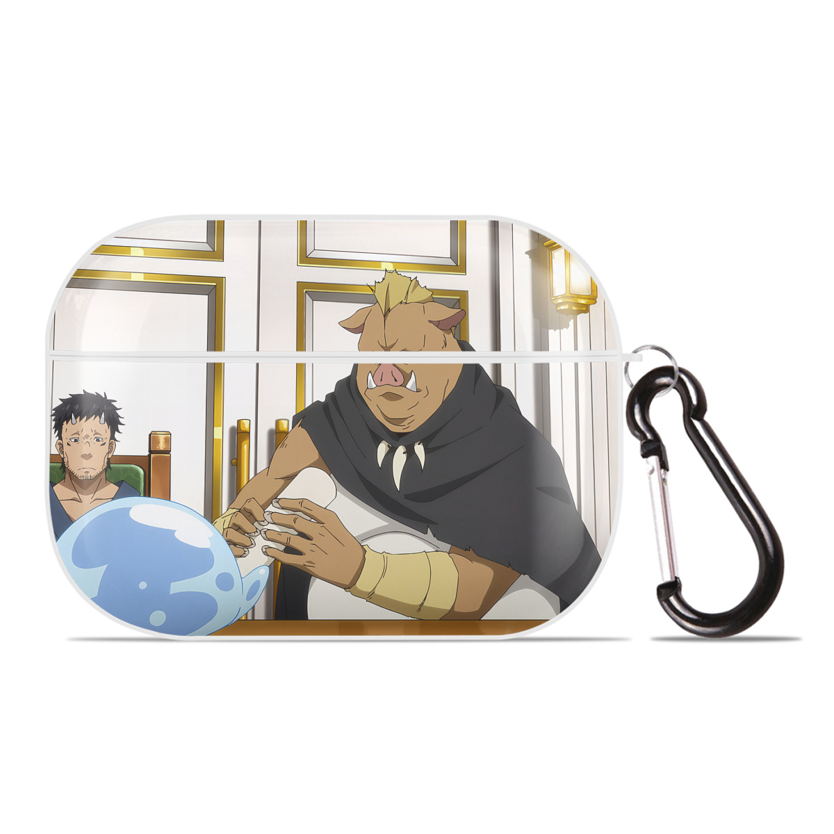 （画像用） 転スラ Regarding Reincarnated to Slime 【AirPods Pro用】ハードシェル保護ケース 耐衝撃・防指紋・カラビナ付き商品仕様