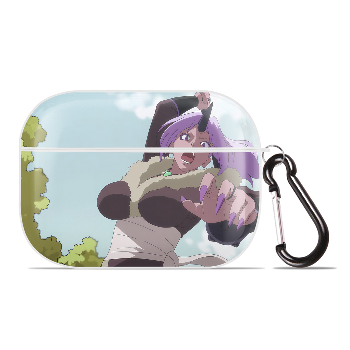 （画像用） 転スラ Regarding Reincarnated to Slime 【AirPods Pro用】ハードシェル保護ケース 耐衝撃・防指紋・カラビナ付き商品仕様