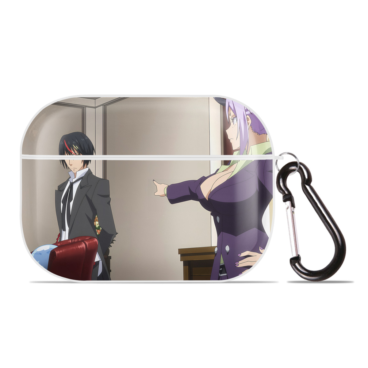（画像用） 転スラ Regarding Reincarnated to Slime 【AirPods Pro用】ハードシェル保護ケース 耐衝撃・防指紋・カラビナ付き商品仕様