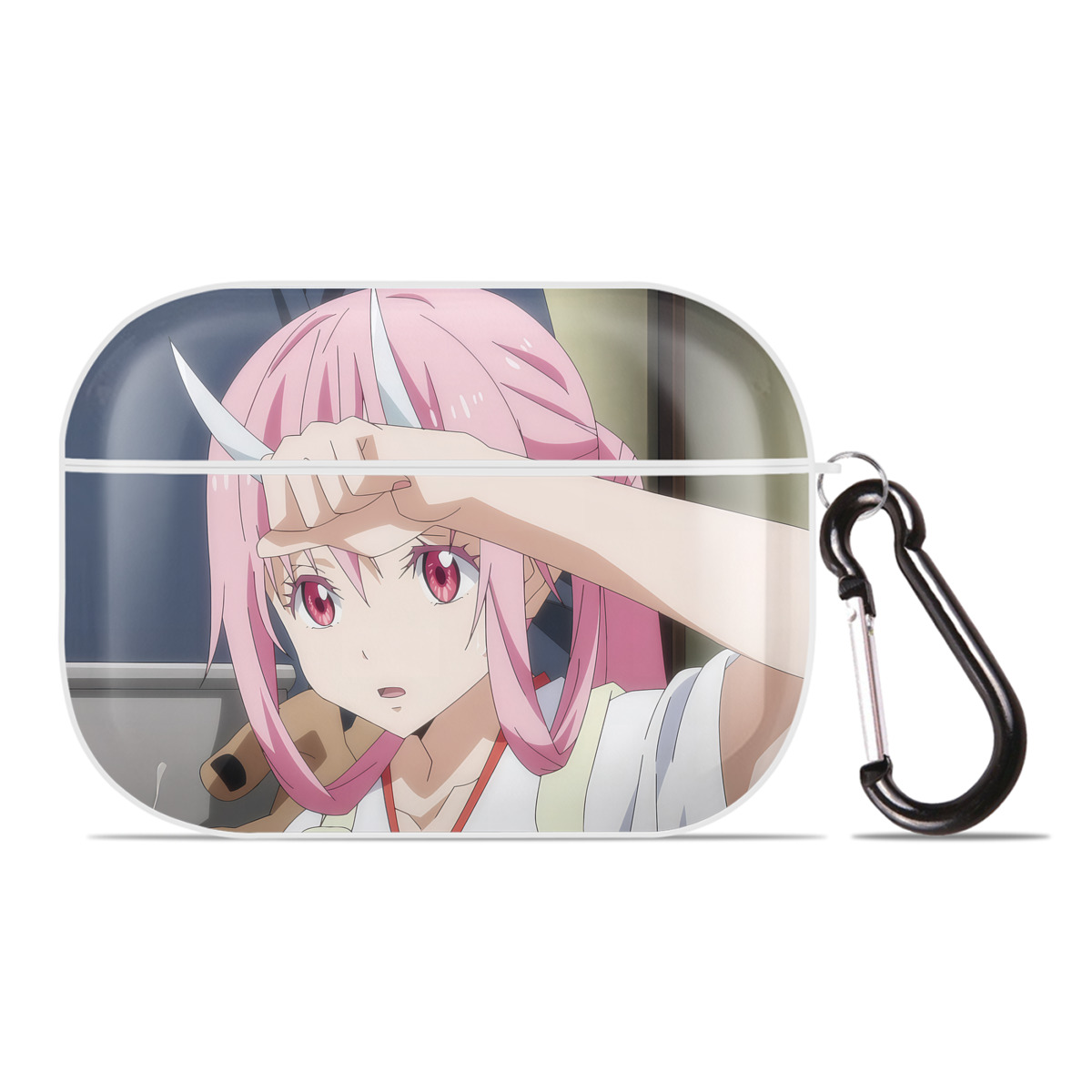 （画像用） 転スラ Regarding Reincarnated to Slime 【AirPods Pro用】ハードシェル保護ケース 耐衝撃・防指紋・カラビナ付き商品仕様