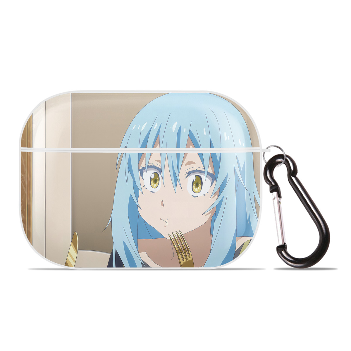 （画像用） 転スラ Regarding Reincarnated to Slime 【AirPods Pro用】ハードシェル保護ケース 耐衝撃・防指紋・カラビナ付き商品仕様