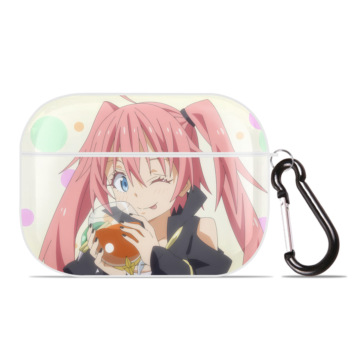 （画像用） 転スラ Regarding Reincarnated to Slime 【AirPods Pro用】ハードシェル保護ケース 耐衝撃・防指紋・カラビナ付き商品仕様