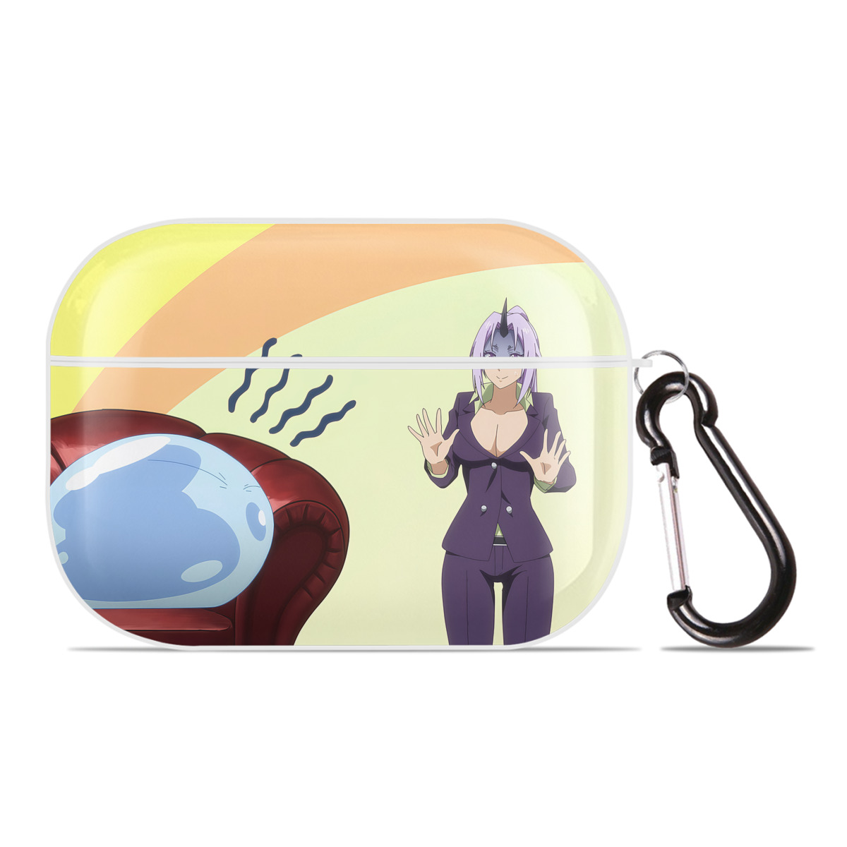 （画像用） 転スラ Regarding Reincarnated to Slime 【AirPods Pro用】ハードシェル保護ケース 耐衝撃・防指紋・カラビナ付き商品仕様