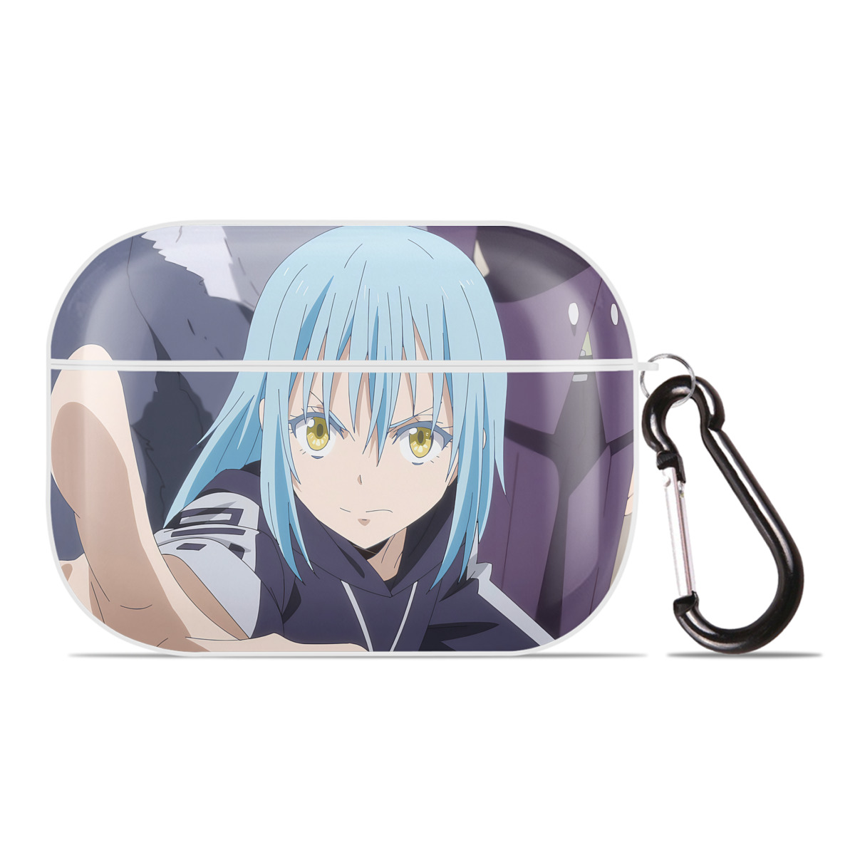 （画像用） 転スラ Regarding Reincarnated to Slime 【AirPods Pro用】ハードシェル保護ケース 耐衝撃・防指紋・カラビナ付き商品仕様