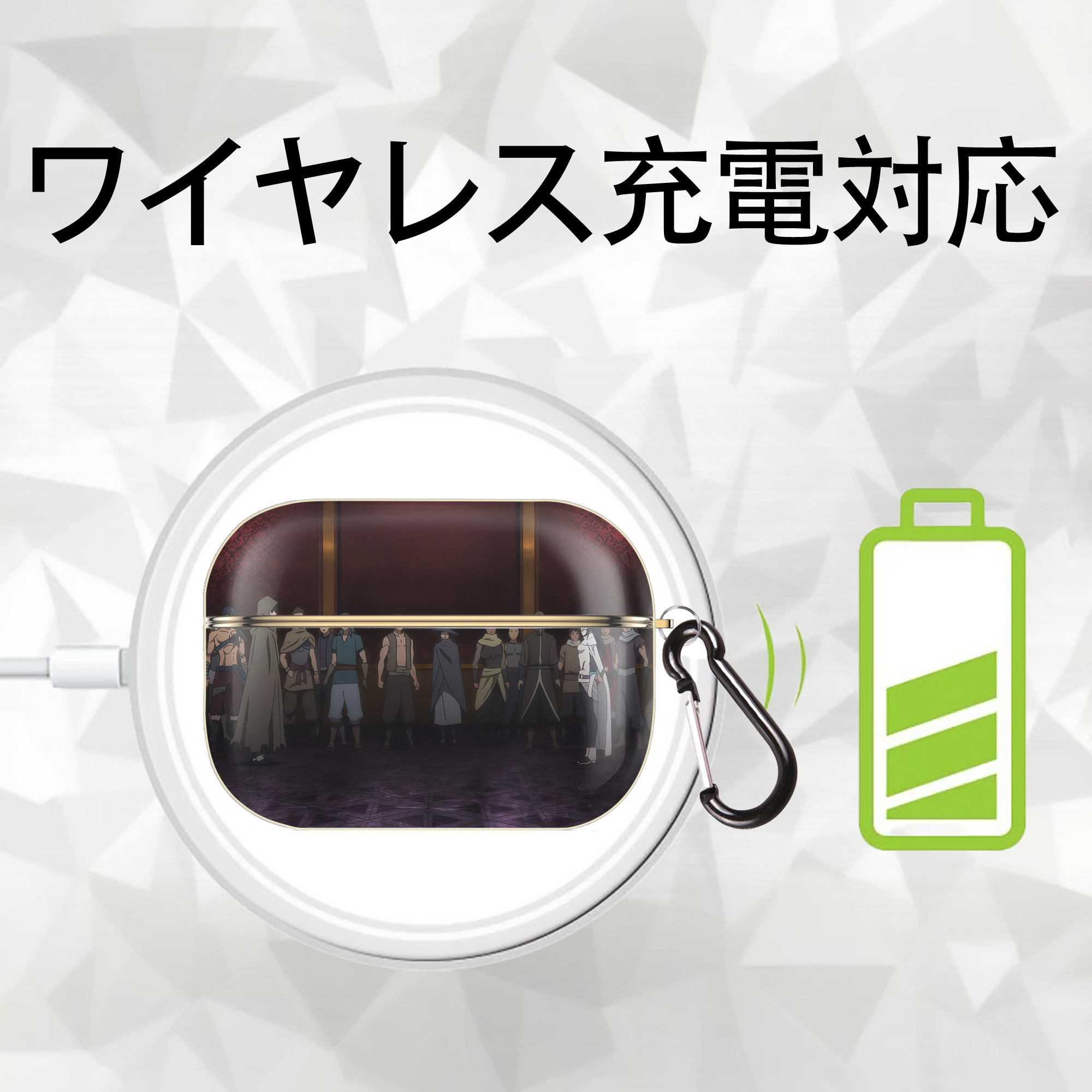 転スラ Regarding Reincarnated to Slime 【AirPods Pro用】ハードシェル保護ケース｜耐衝撃・防指紋・カラビナ付き商品仕様