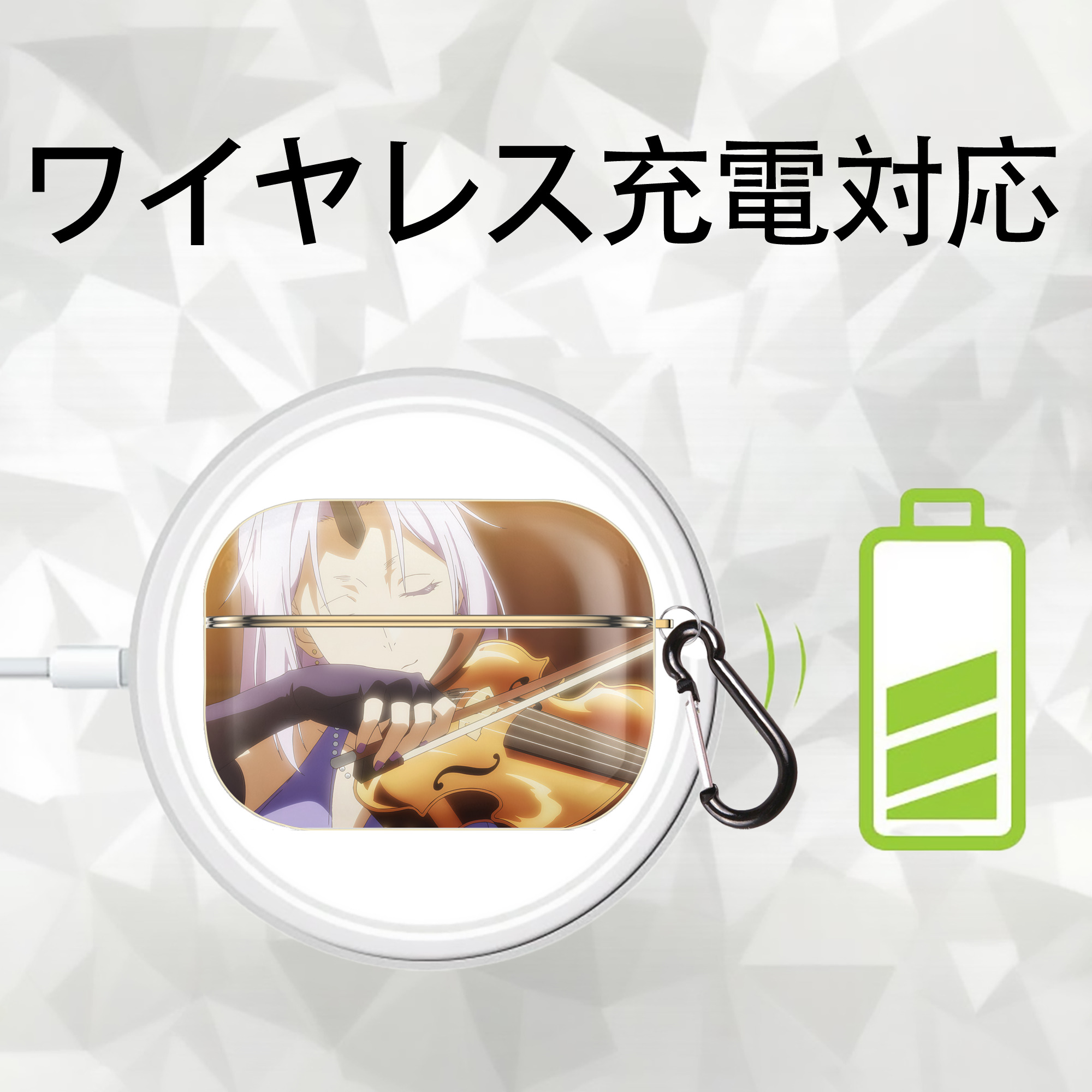 転スラ Regarding Reincarnated to Slime 【AirPods Pro用】ハードシェル保護ケース｜耐衝撃・防指紋・カラビナ付き商品仕様