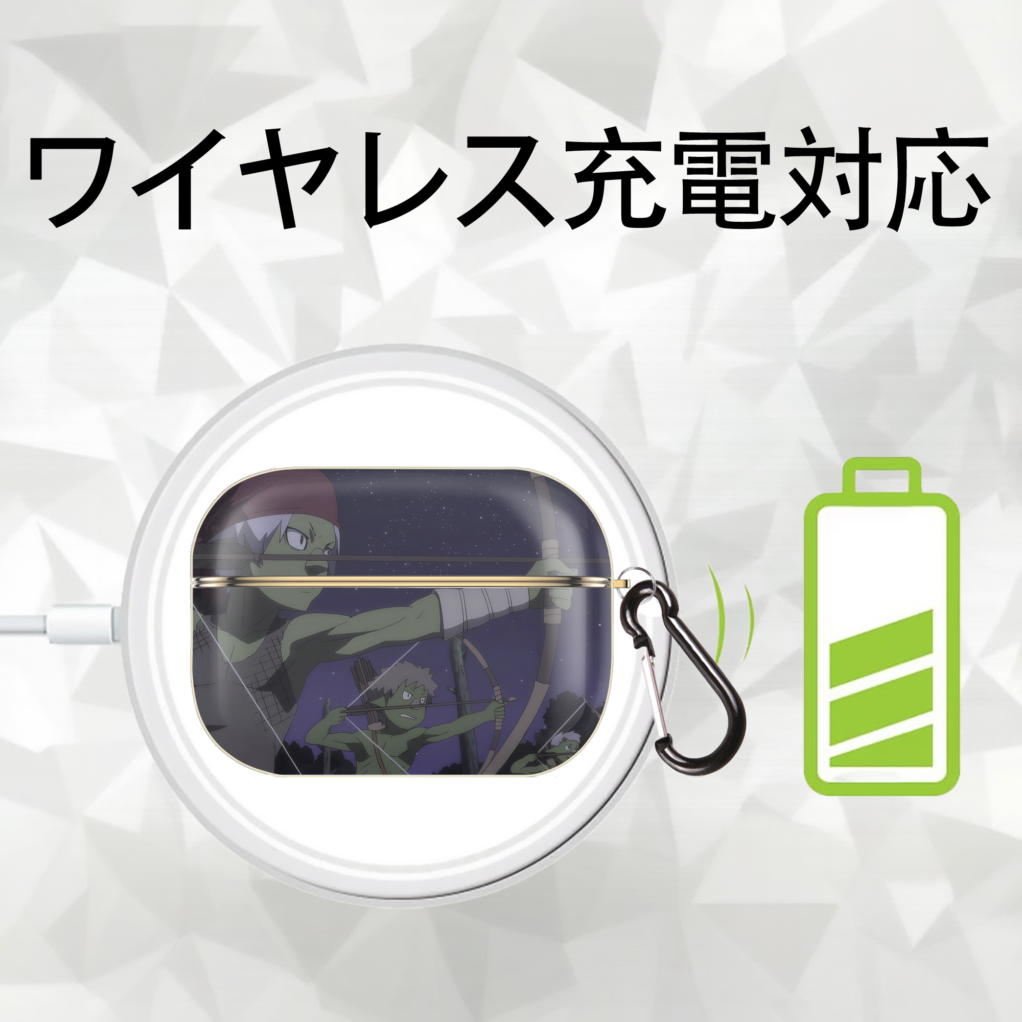 転スラ Regarding Reincarnated to Slime 【AirPods Pro用】ハードシェル保護ケース｜耐衝撃・防指紋・カラビナ付き商品仕様
