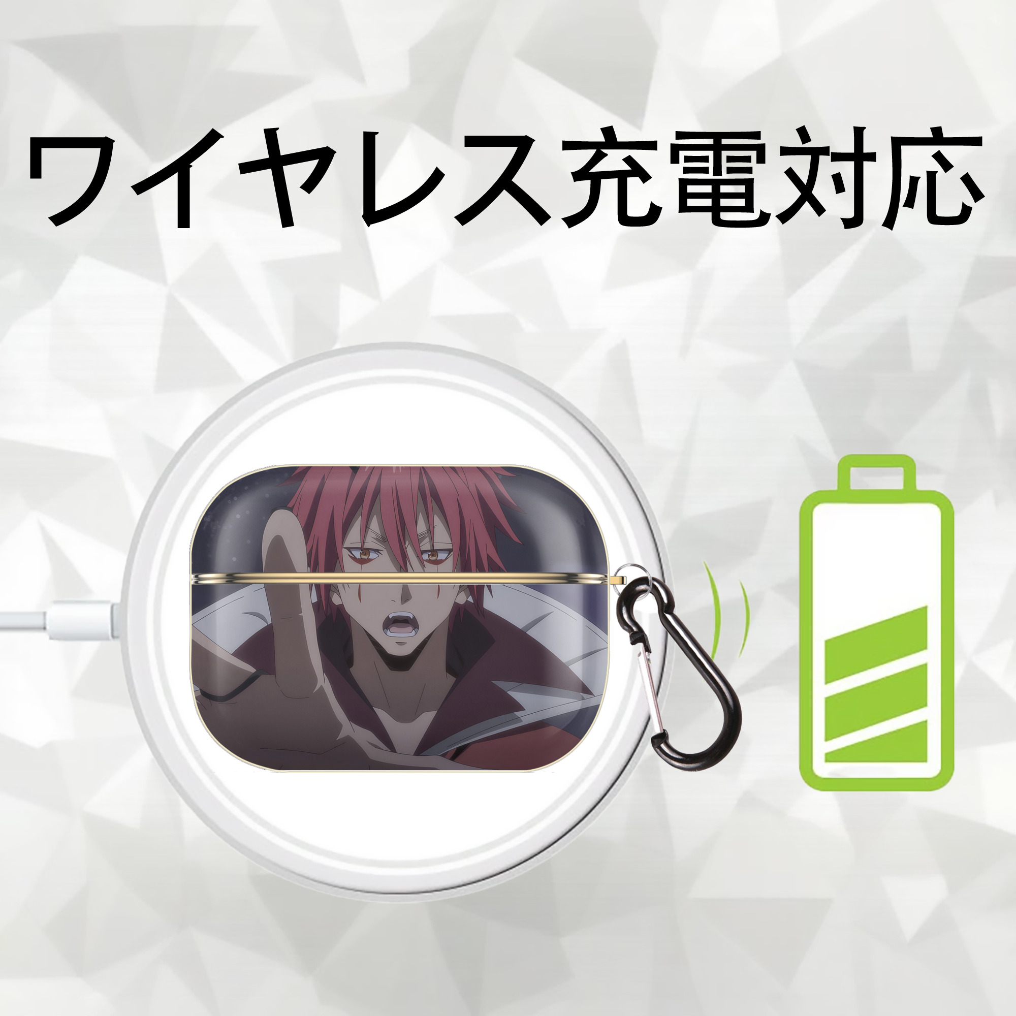 転スラ Regarding Reincarnated to Slime 【AirPods Pro用】ハードシェル保護ケース｜耐衝撃・防指紋・カラビナ付き商品仕様