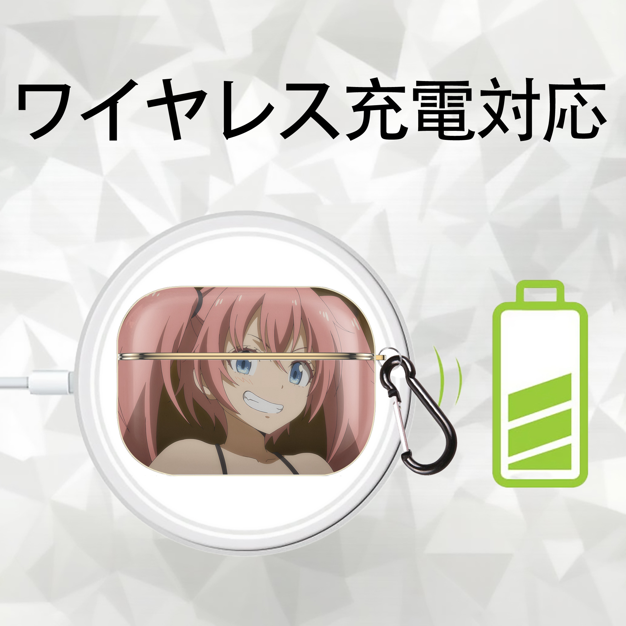 転スラ Regarding Reincarnated to Slime 【AirPods Pro用】ハードシェル保護ケース｜耐衝撃・防指紋・カラビナ付き商品仕様