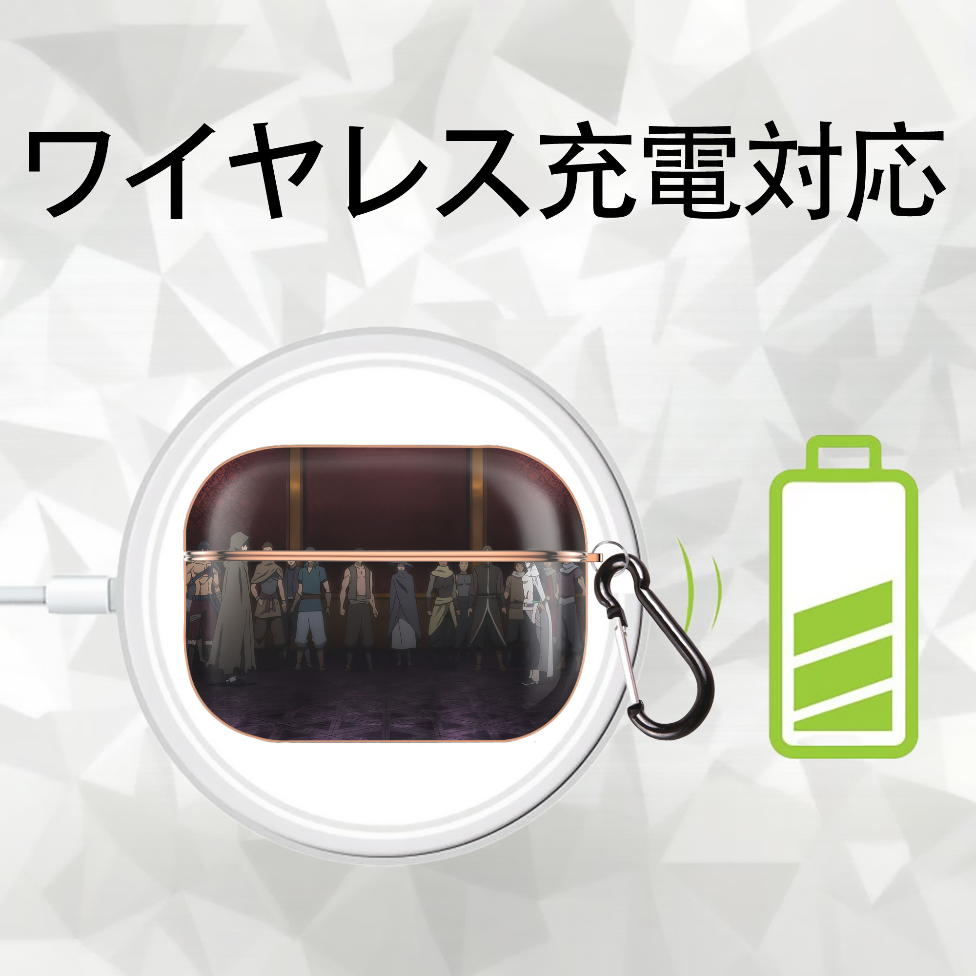 転スラ Regarding Reincarnated to Slime 【AirPods Pro用】ハードシェル保護ケース｜耐衝撃・防指紋・カラビナ付き商品仕様
