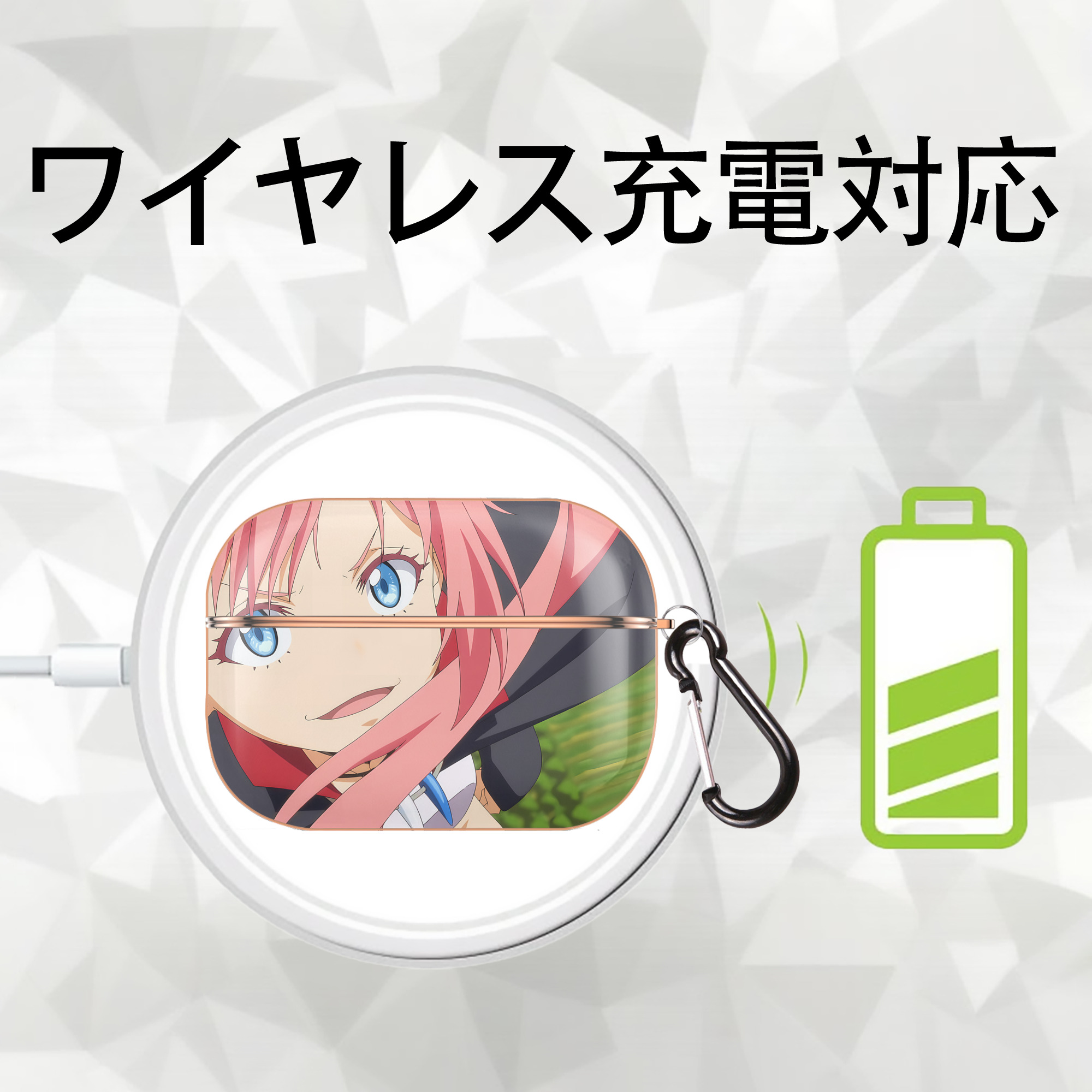 転スラ Regarding Reincarnated to Slime 【AirPods Pro用】ハードシェル保護ケース｜耐衝撃・防指紋・カラビナ付き商品仕様