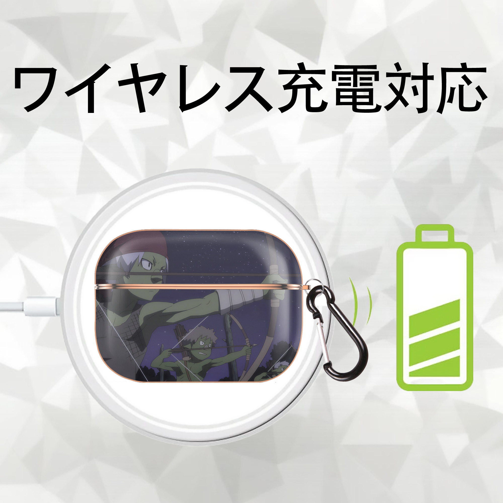 転スラ Regarding Reincarnated to Slime 【AirPods Pro用】ハードシェル保護ケース｜耐衝撃・防指紋・カラビナ付き商品仕様