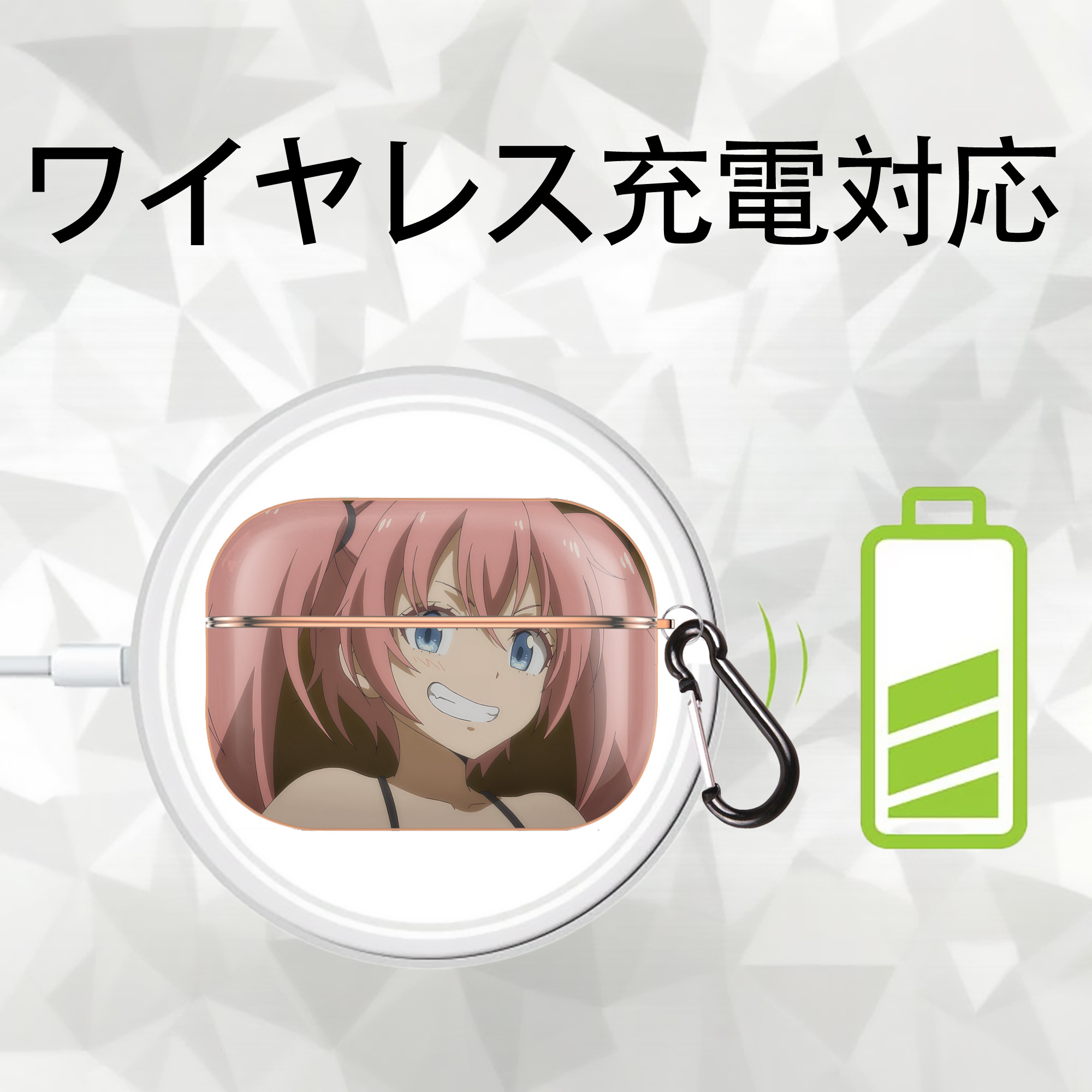 転スラ Regarding Reincarnated to Slime 【AirPods Pro用】ハードシェル保護ケース｜耐衝撃・防指紋・カラビナ付き商品仕様