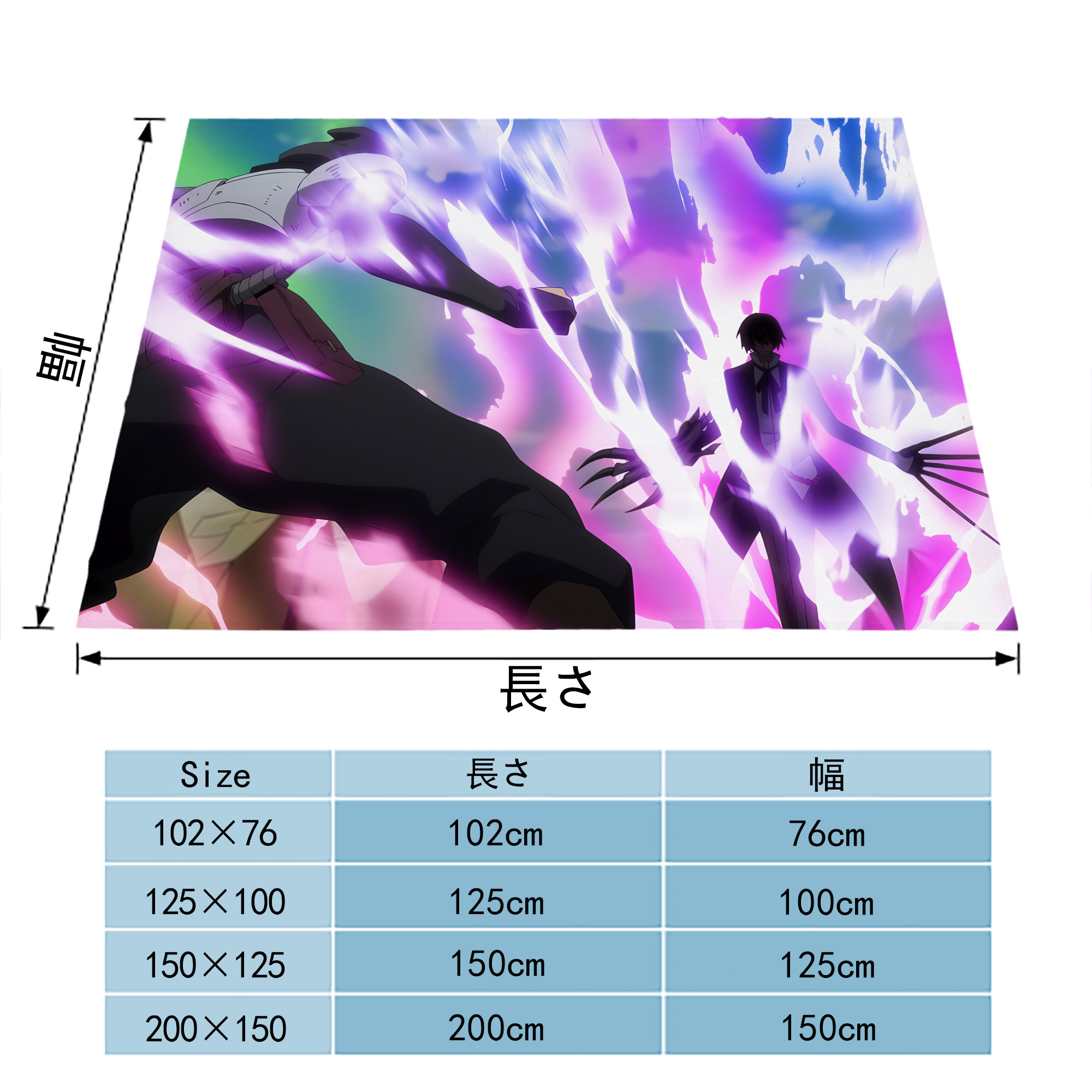 転スラ Regarding Reincarnated to Slime フランネルブランケット・多サイズ対応（横型）