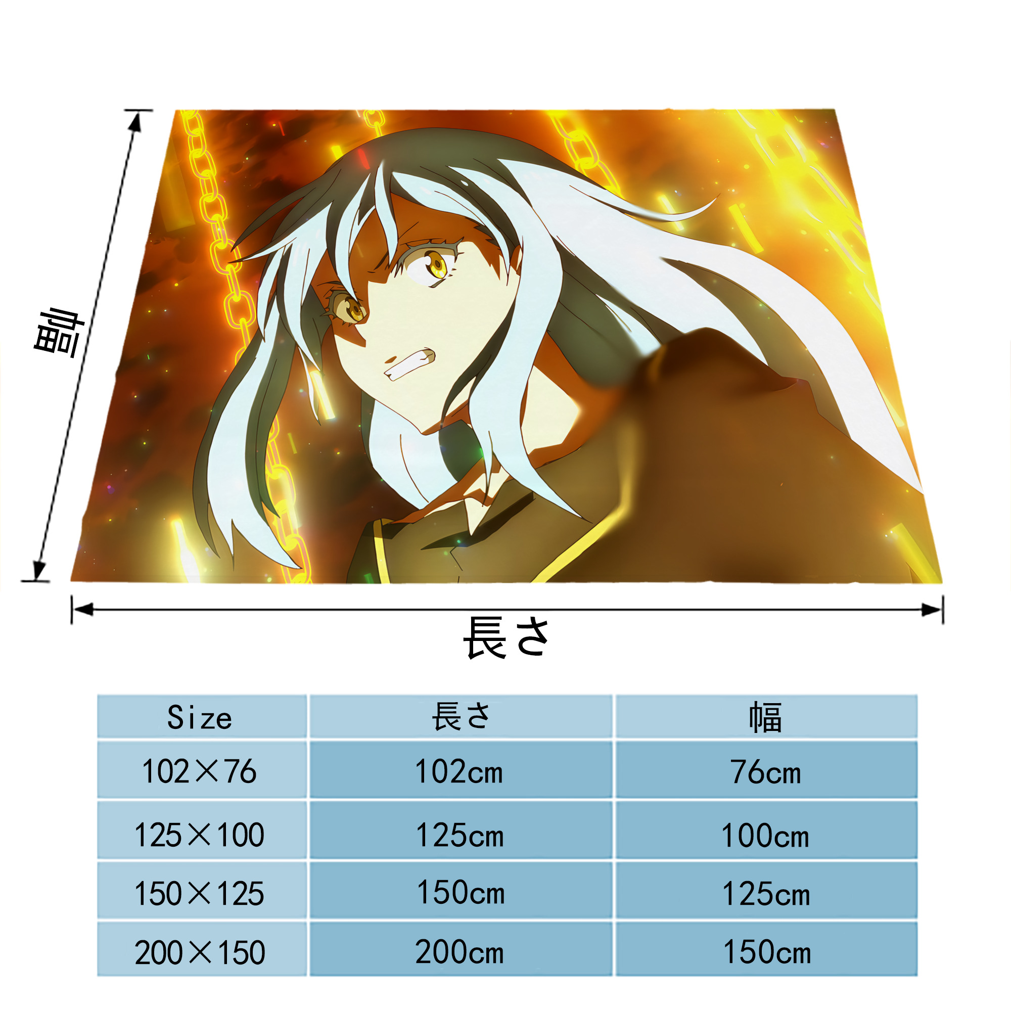 転スラ Regarding Reincarnated to Slime フランネルブランケット・多サイズ対応（横型）