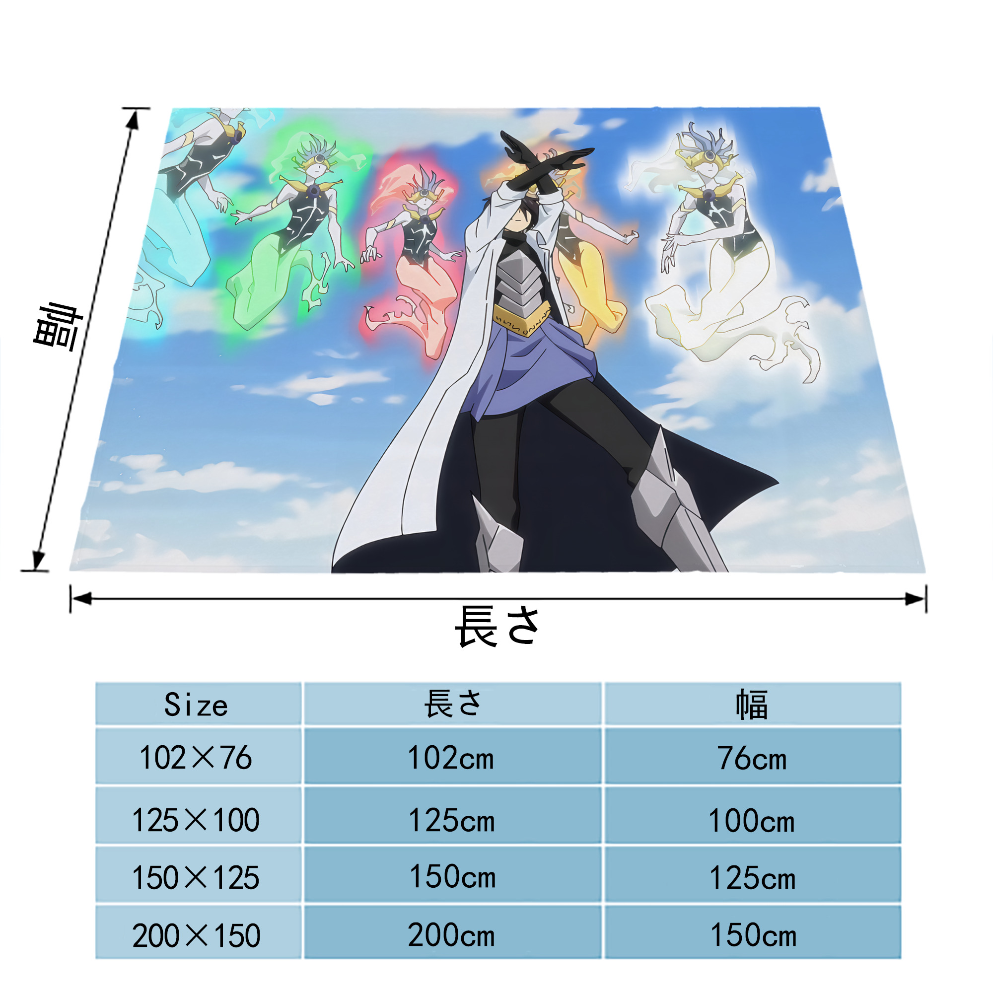 転スラ Regarding Reincarnated to Slime フランネルブランケット・多サイズ対応（横型）