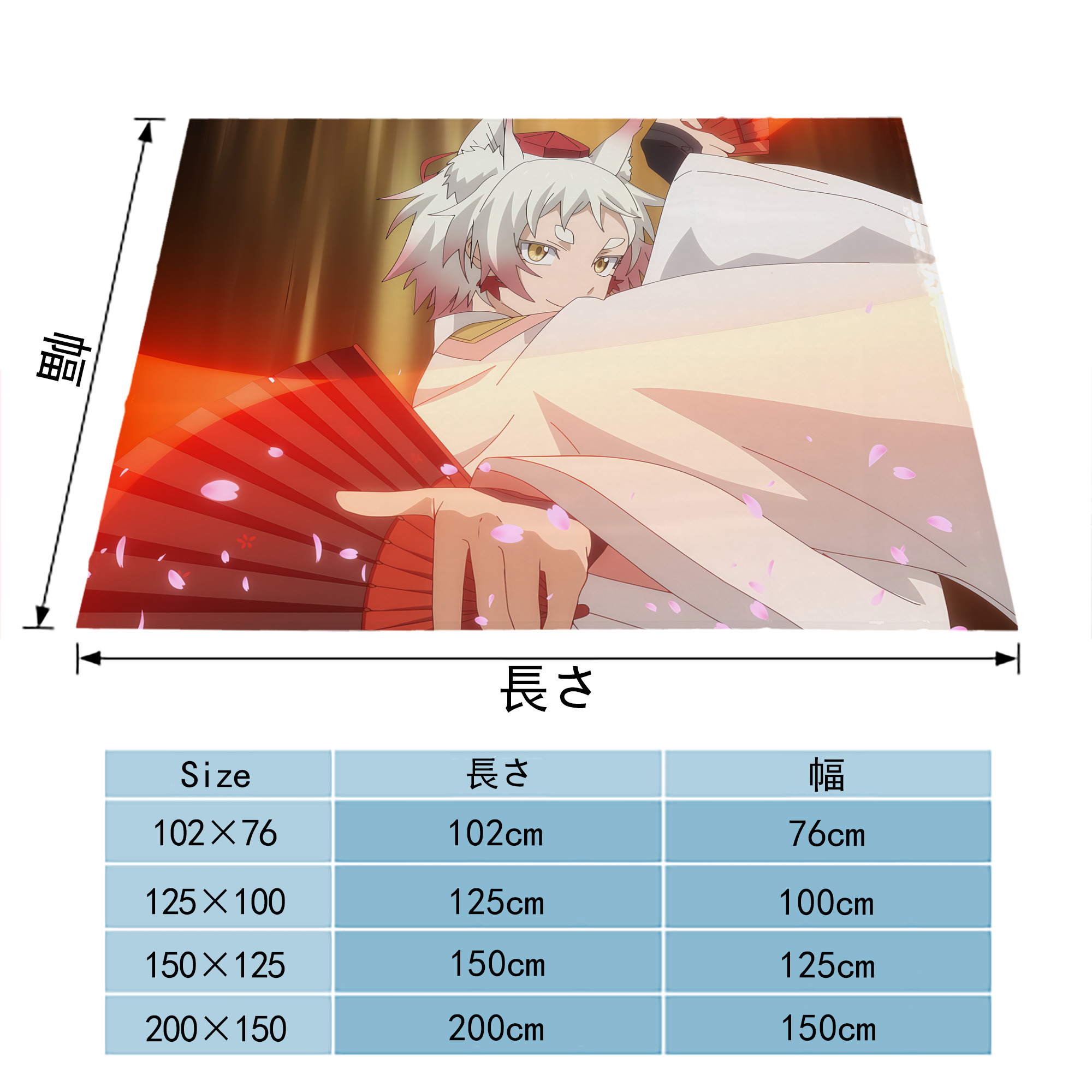 転スラ Regarding Reincarnated to Slime フランネルブランケット・多サイズ対応（横型）